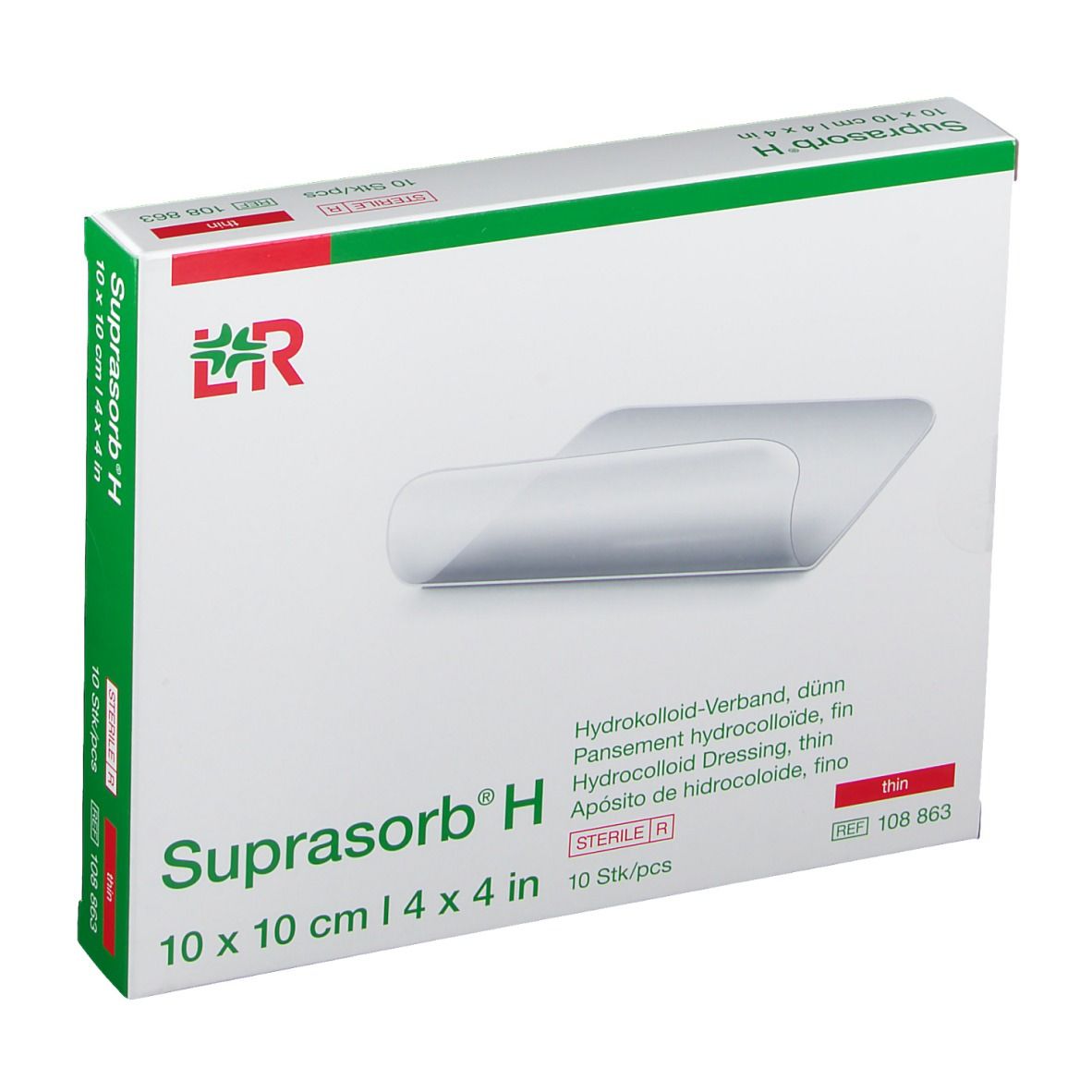 Suprasorb® H Hydrokolloid-Verband dünn 10 x 10 cm