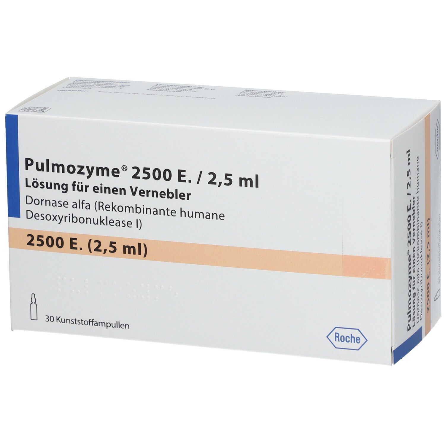 PULMOZYME 2.500 E./2,5 ml Lsg.f.Verneb.Kunsts.Amp.