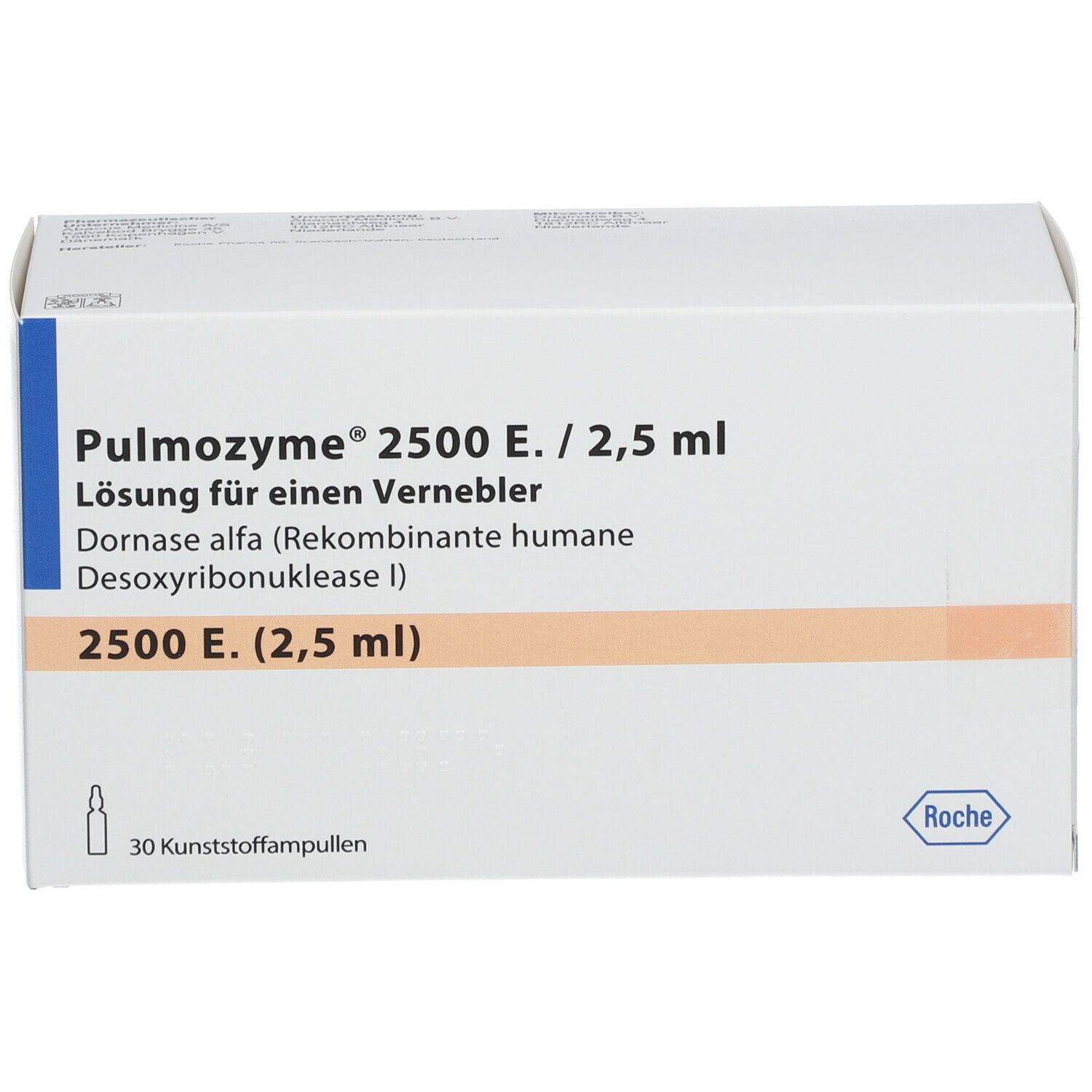 PULMOZYME 2.500 E./2,5 ml Lsg.f.Verneb.Kunsts.Amp.