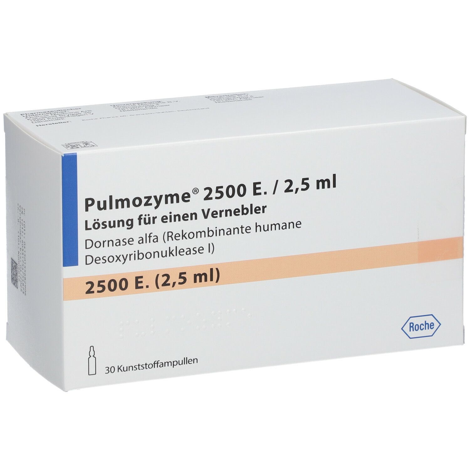 PULMOZYME 2.500 E./2,5 ml Lsg.f.Verneb.Kunsts.Amp.