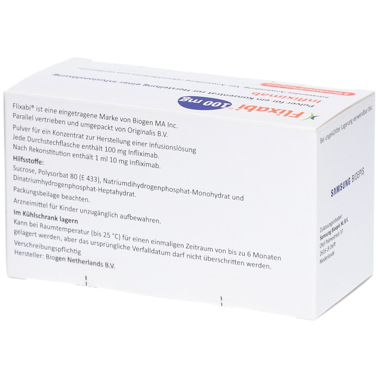 FLIXABI 100 mg Plv.f.e.Konz.z.Her.e.Inf.-Lsg.Dsfl.