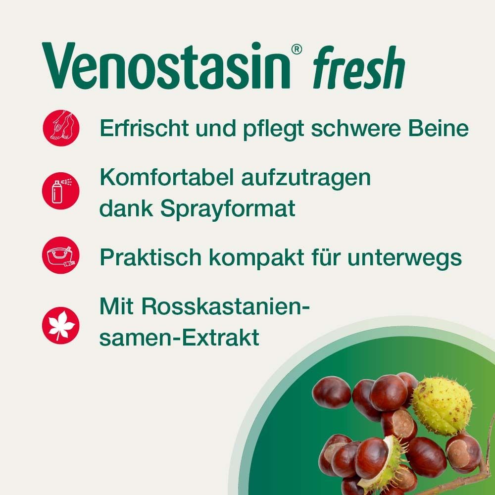 Venostasin® fresh Spray – Das Kosmetikum zur Erfrischung für müde und schwere Beine
