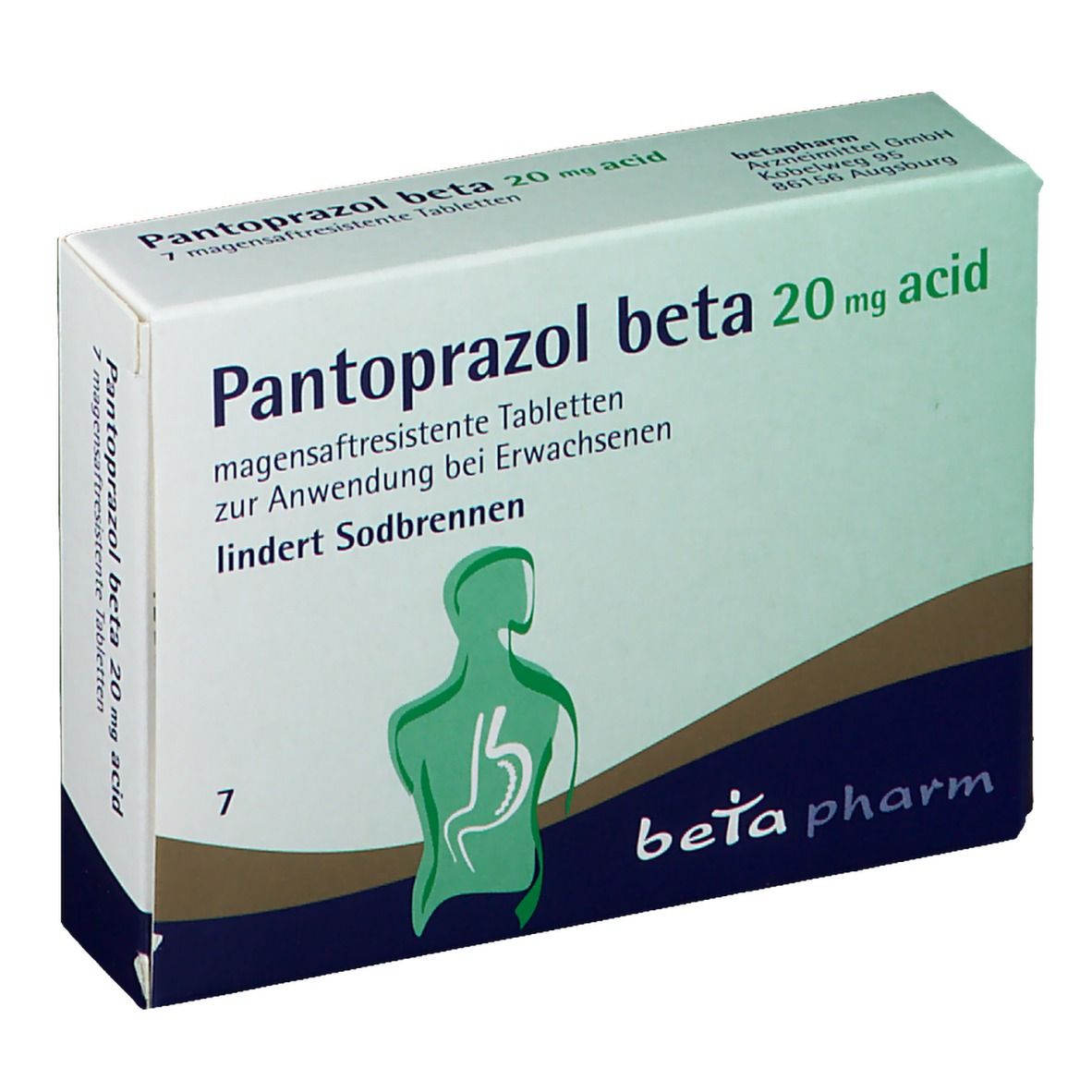 Pantoprazol beta 20mg acid magensaftresistente Tabletten