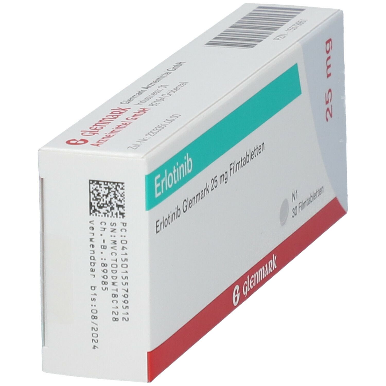 Erlotinib Glenmark 25 mg Filmtabletten 30 St