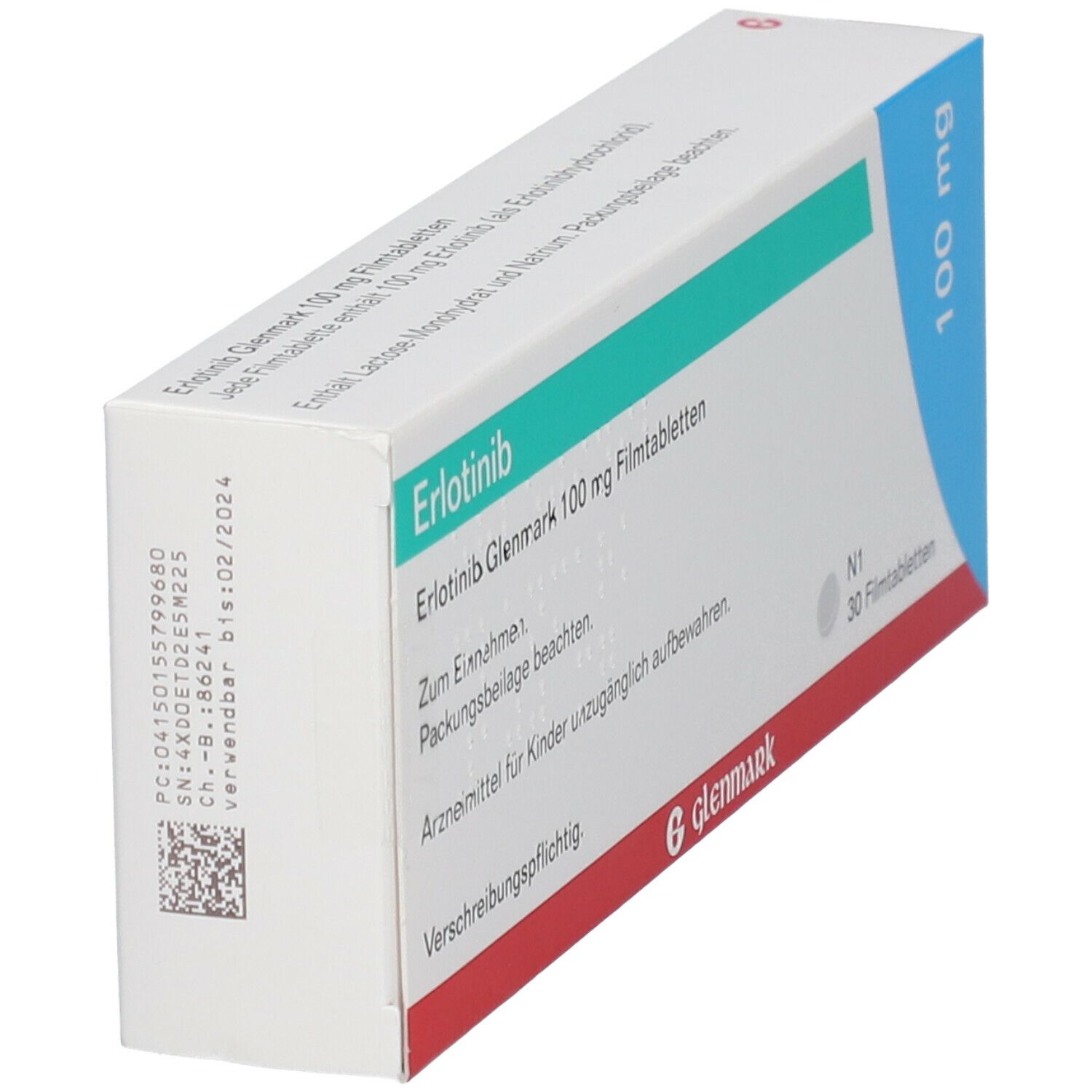 Erlotinib Glenmark 100 mg Filmtabletten 30 St