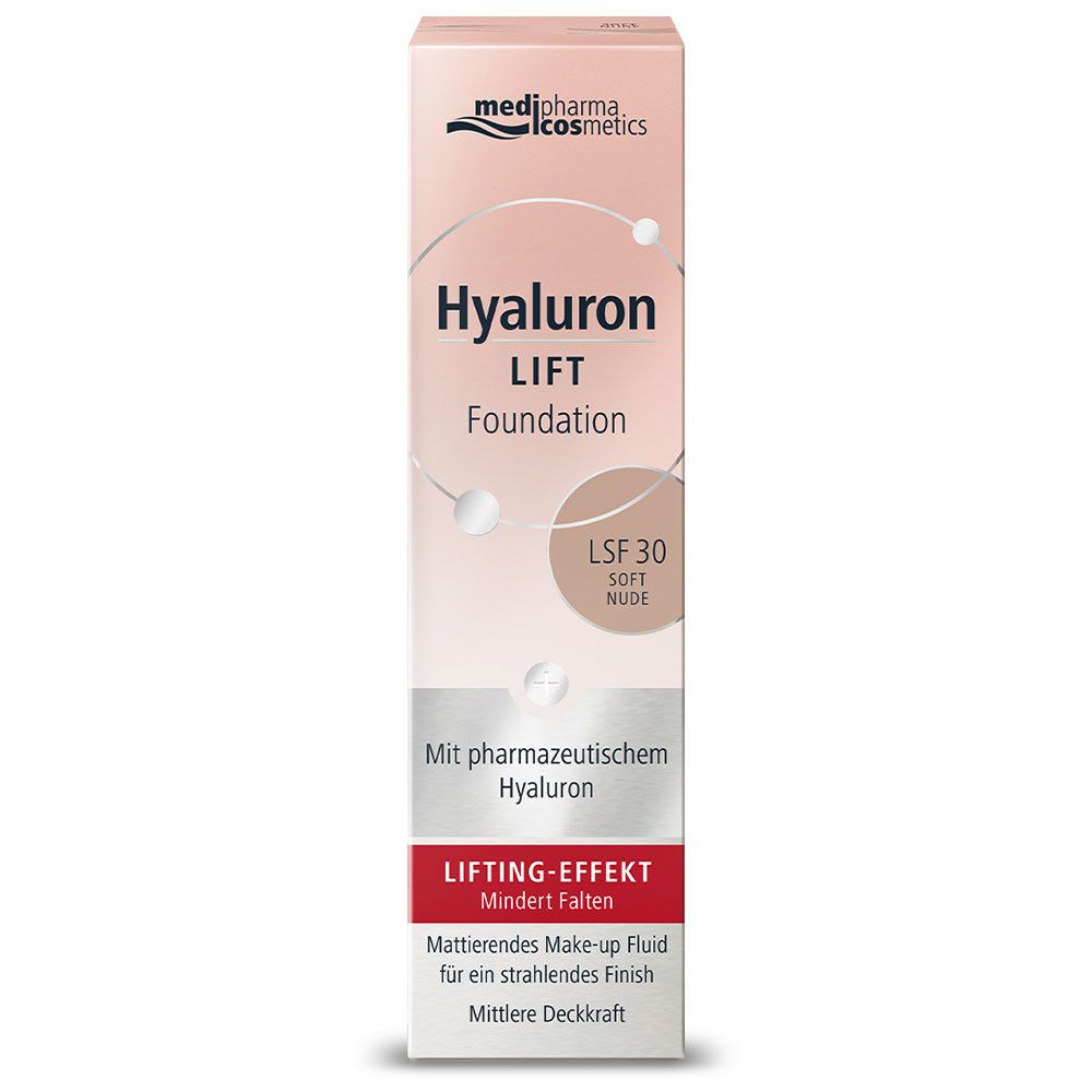 medipharma cosmetics Hyaluron Lift Foundation LSF30 Soft Nude