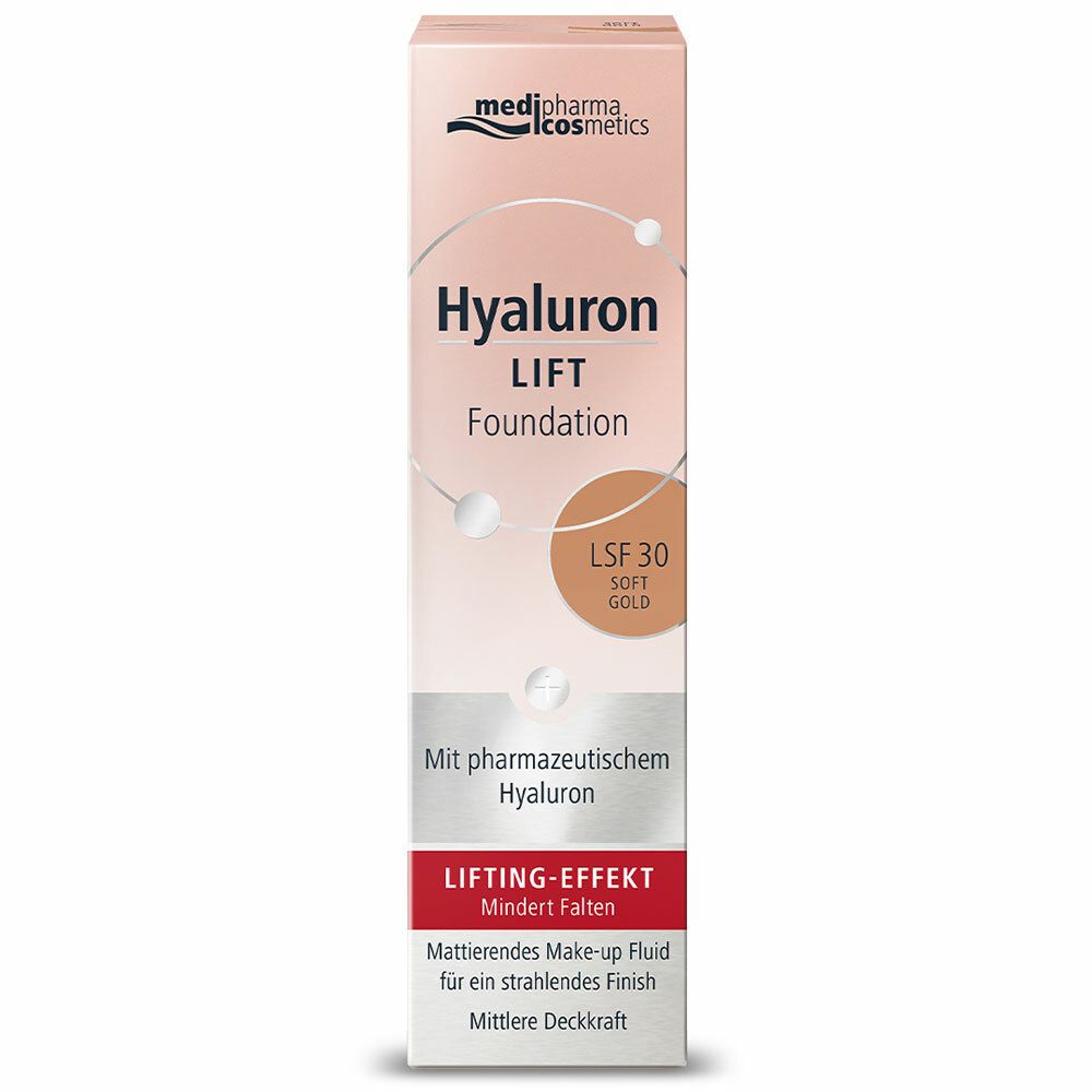 medipharma cosmetics Hyaluron Lift Foundation LSF30 Soft Gold