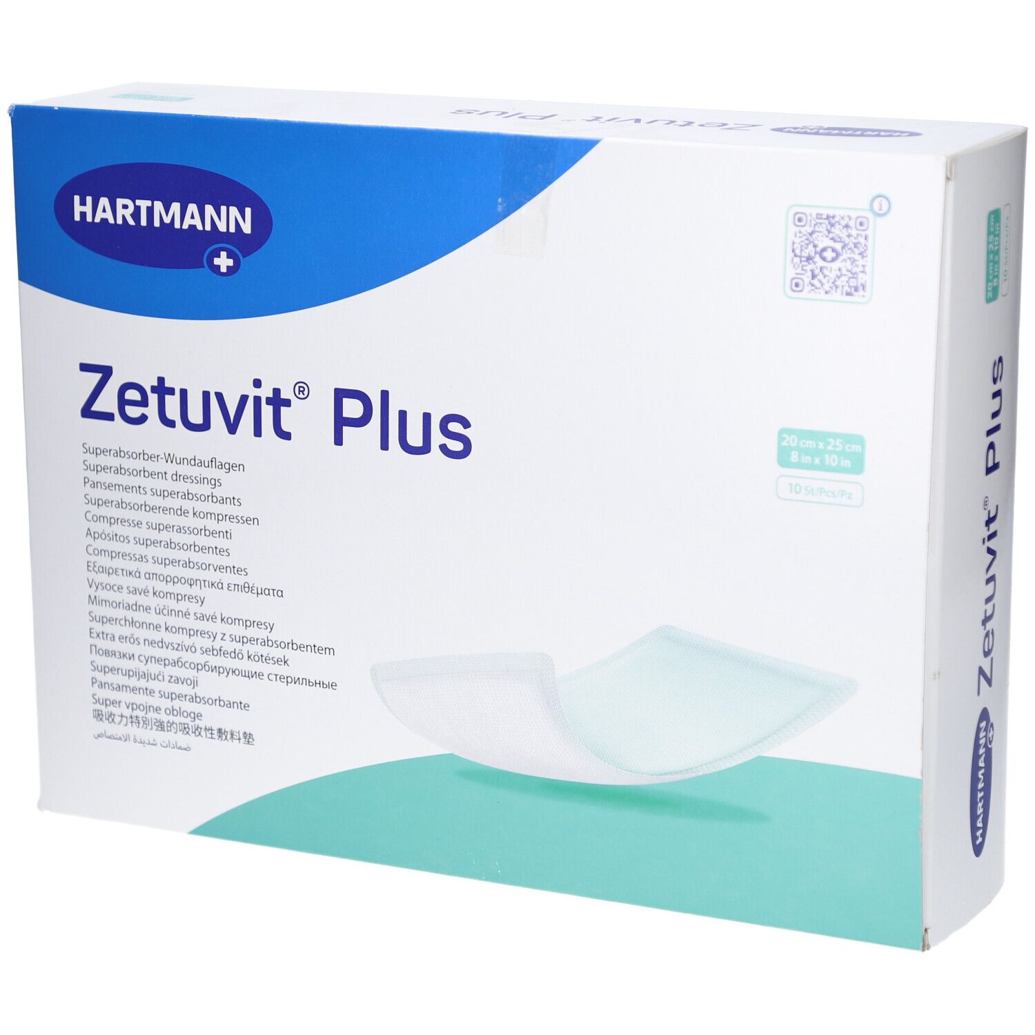 Zetuvit Plus extrastarke Saugkompr.steril 20x25 cm 10 St Kompressen