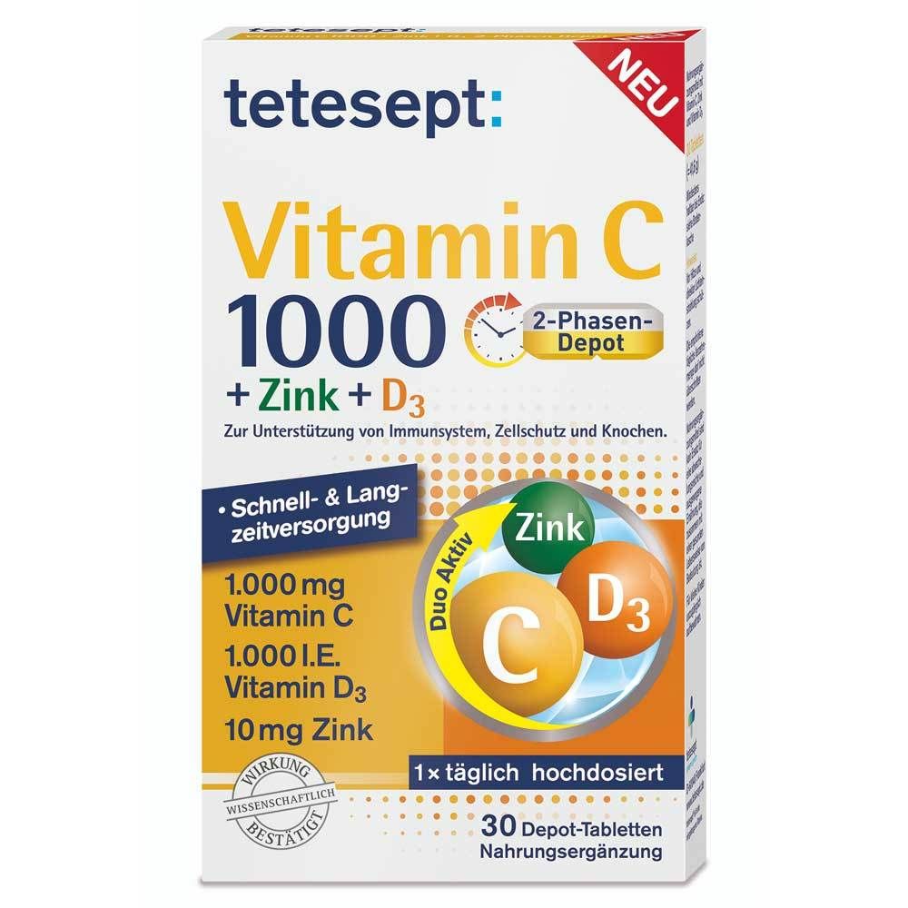 tetesept® Vitamin C 1000 + Zink + D3