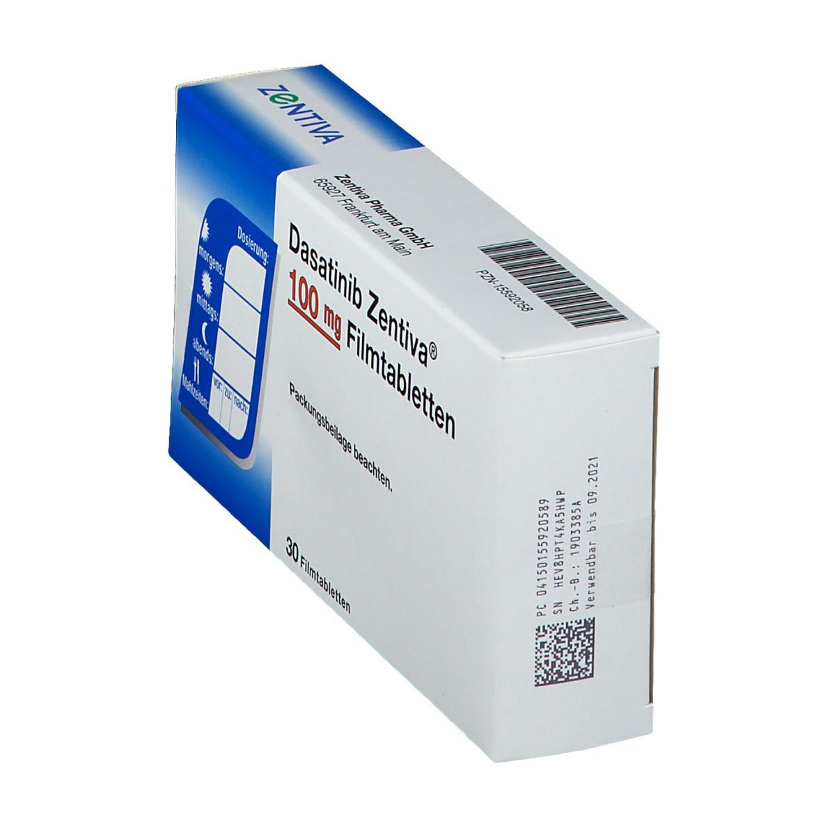 Dasatinib Zentiva 20 mg Filmtabletten 60 St