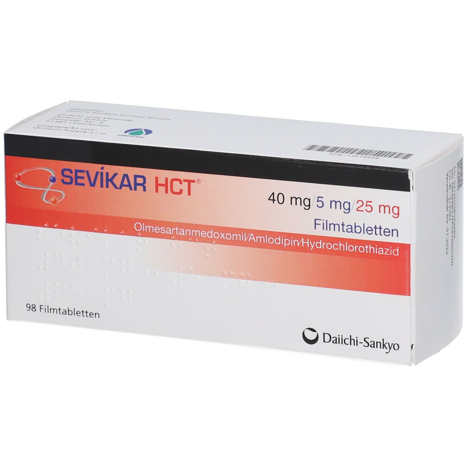 Sevikar HCT 40 mg/5 mg/25 mg