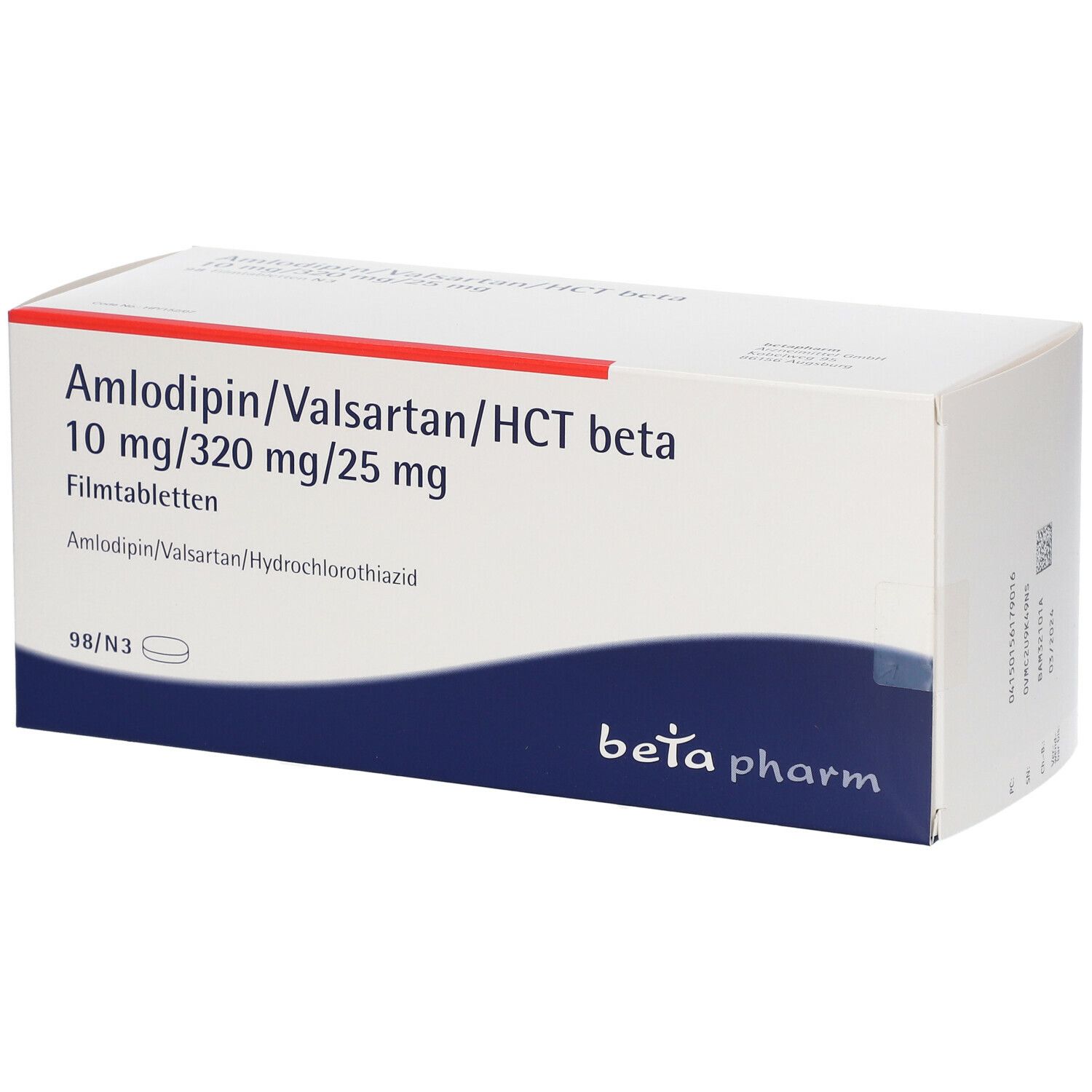 Amlodipin Valsartan Hct Beta 10 Mg 320 Mg 25 Mg 98 St Mit Dem E Rezept Kaufen Shop Apotheke