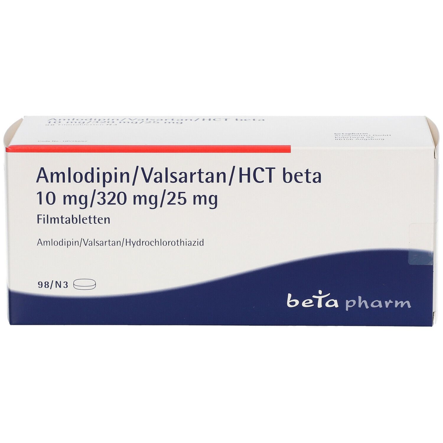 Amlodipinvalsartanhct Beta 10 Mg320 Mg 25 Mg 98 St Mit Dem E Rezept