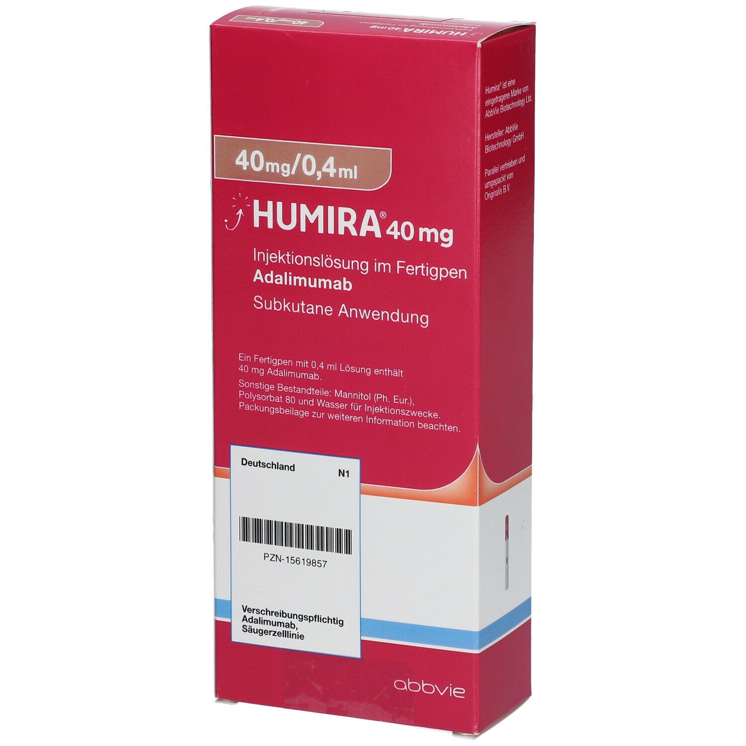 Humira 40 mg/0,4 ml Injektionslösung im Fertigpen 2 St