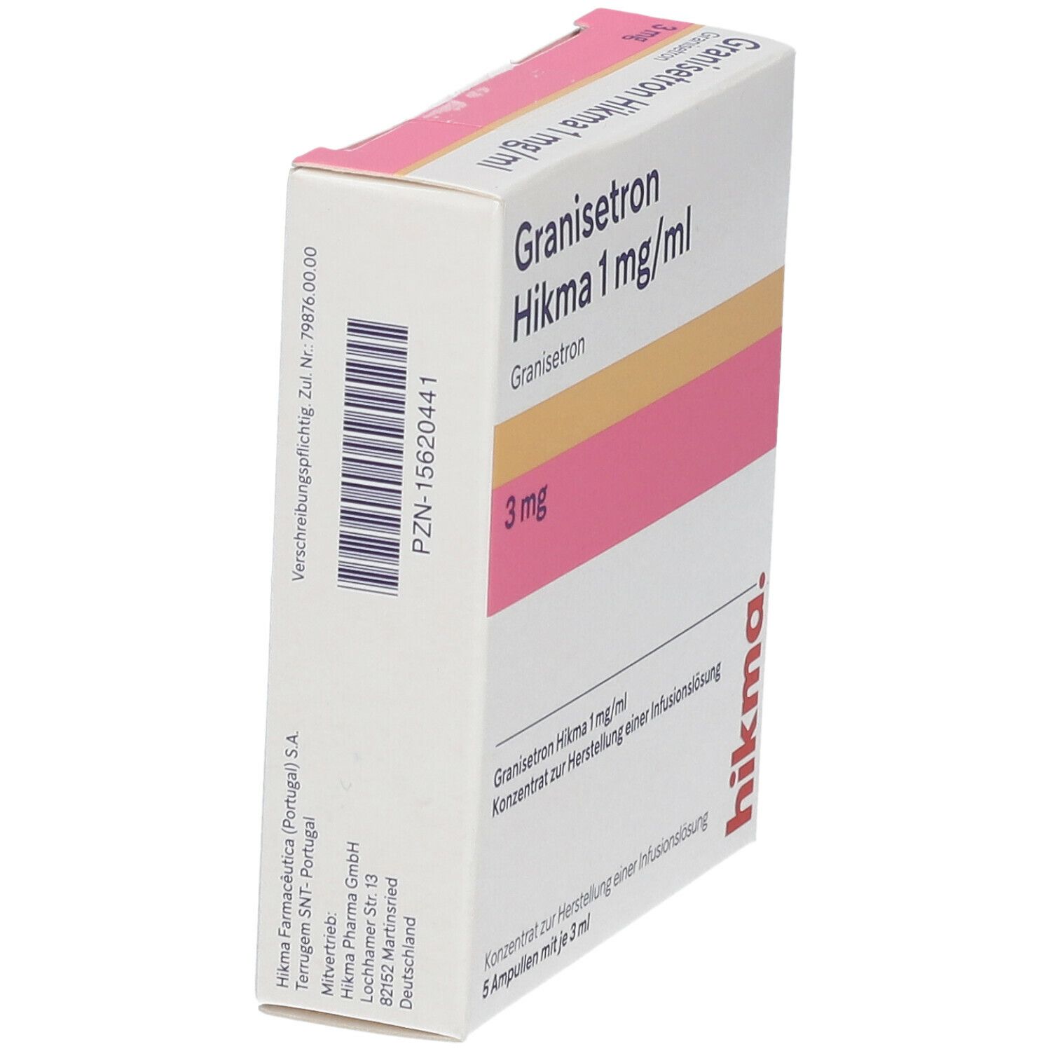 Granisetron Hikma 1 mg/ml Konz.z.Herst.e.Inf.-Lsg. 5x3 ml Infusionslösungskonzentrat