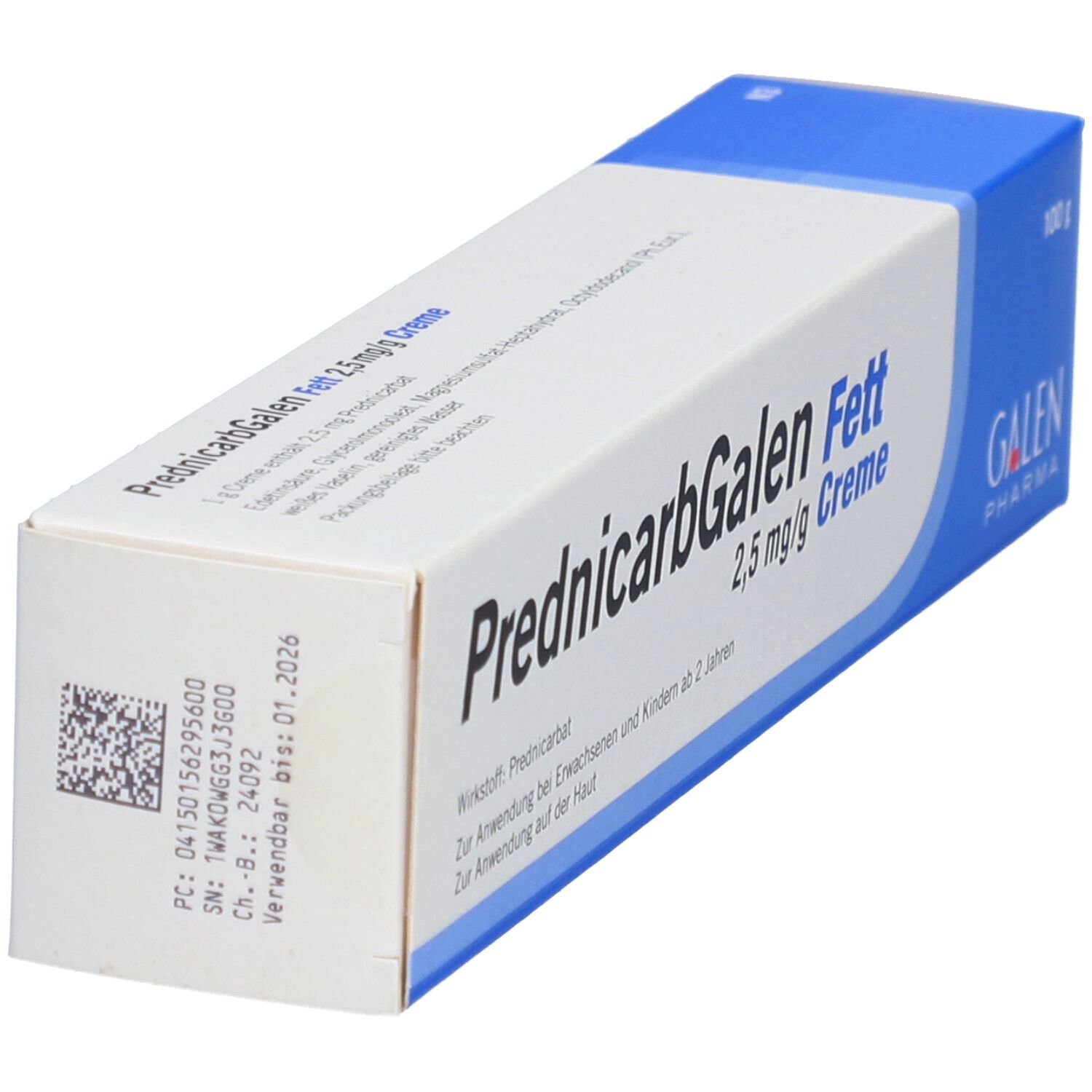 PrednicarbGalen Fett 2,5mg/g