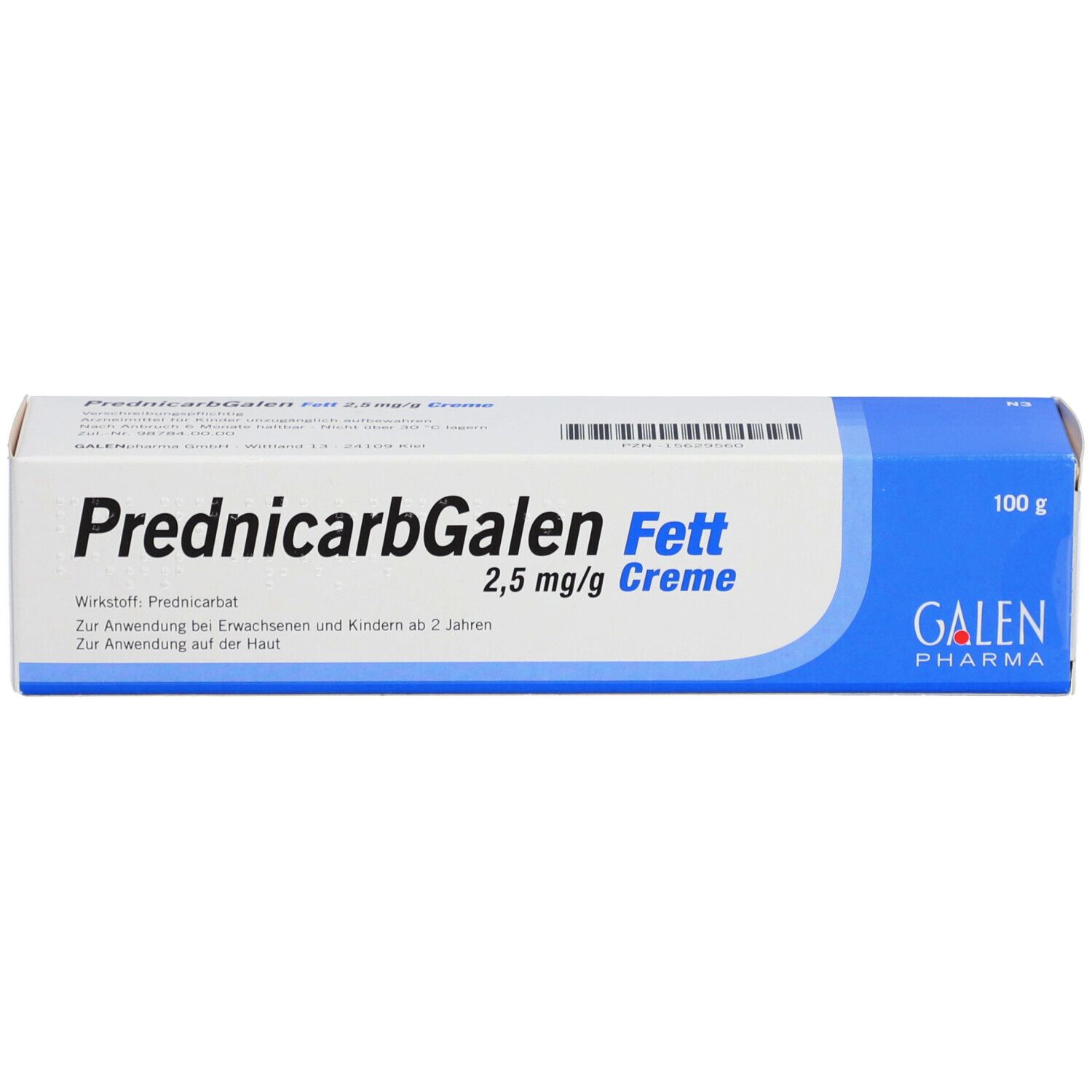 PrednicarbGalen Fett 2,5mg/g