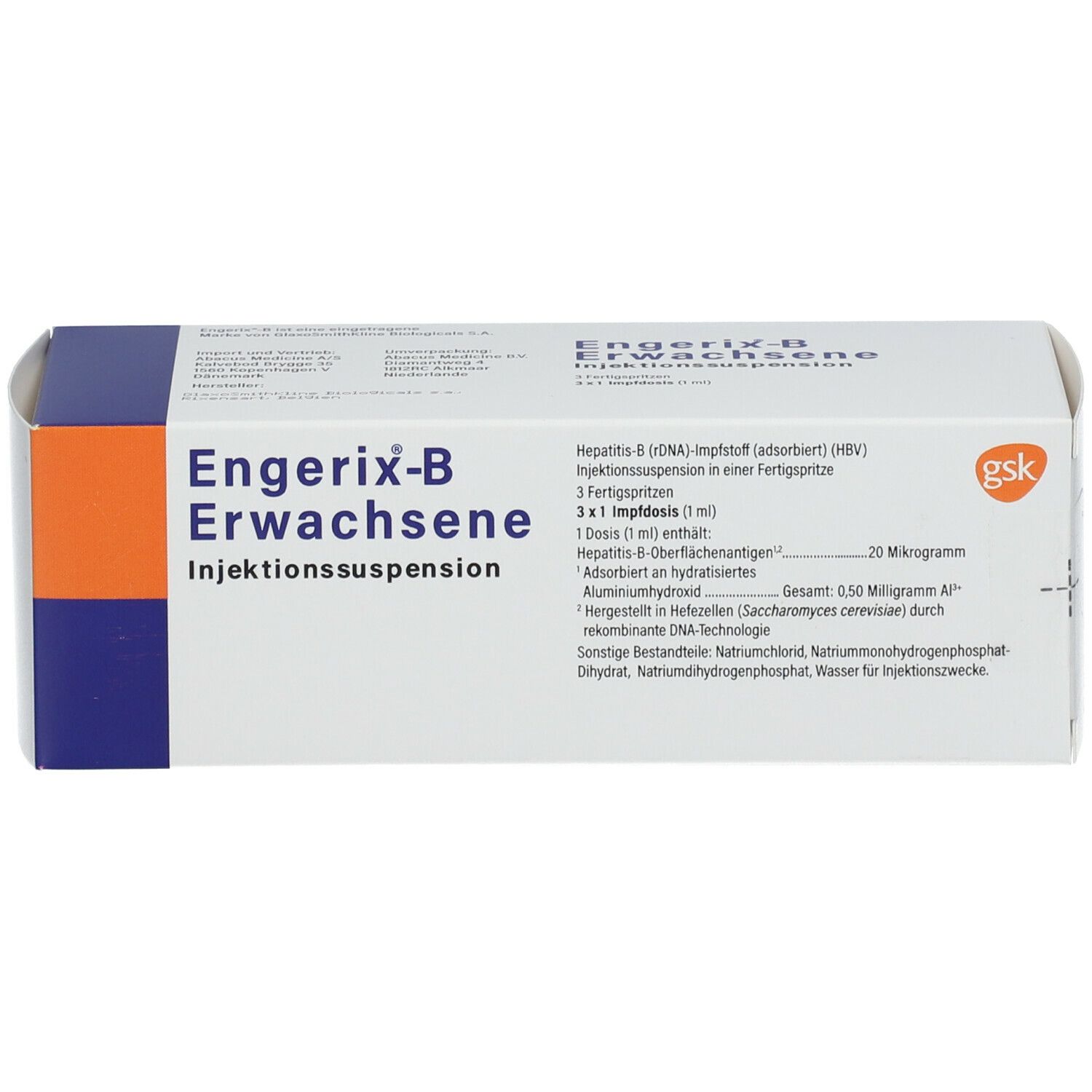 Engerix® B Erwachsene 3 St Mit Dem E-Rezept Kaufen - Shop Apotheke