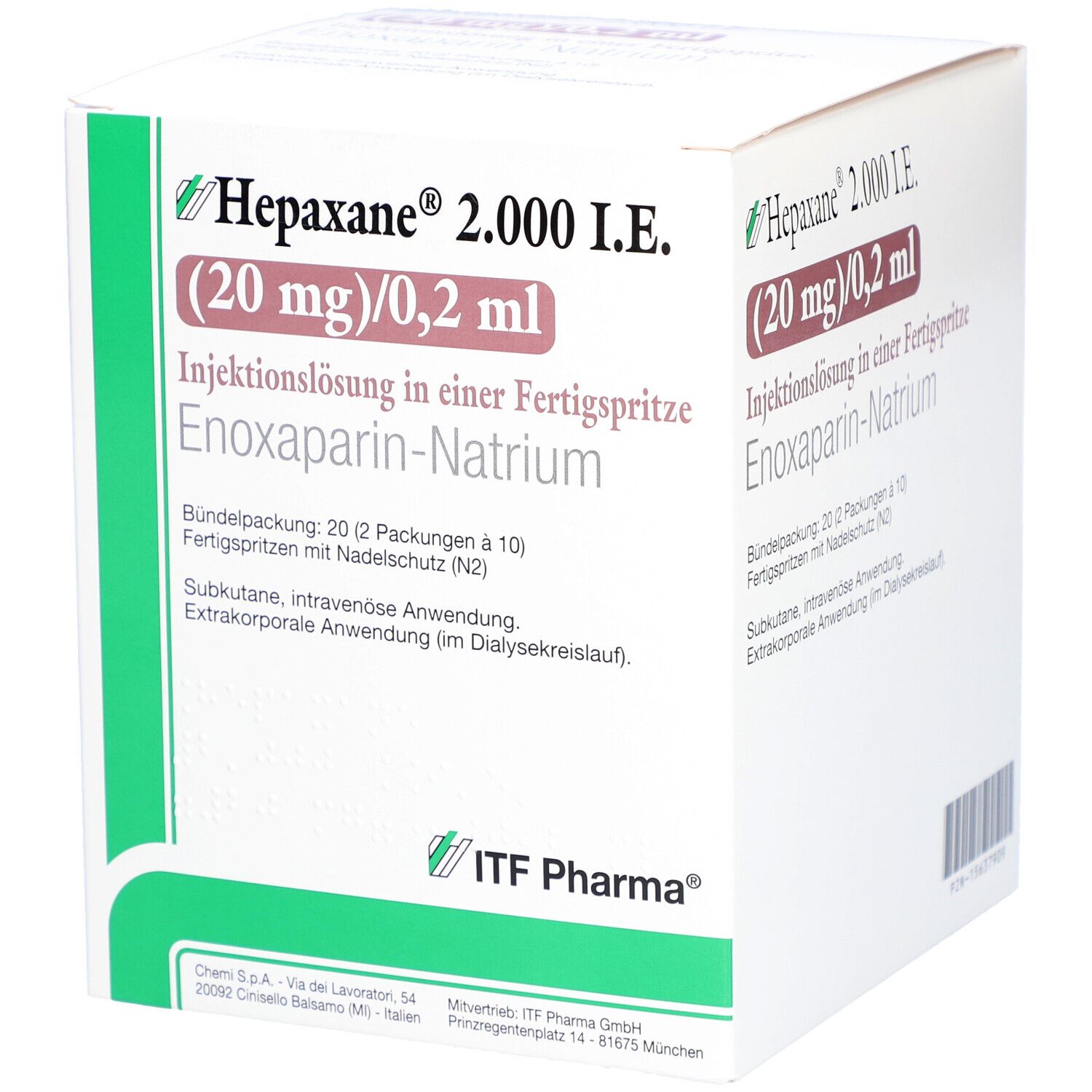 Hepaxane® 2.000 I.E. 20 mg/0,2 ml