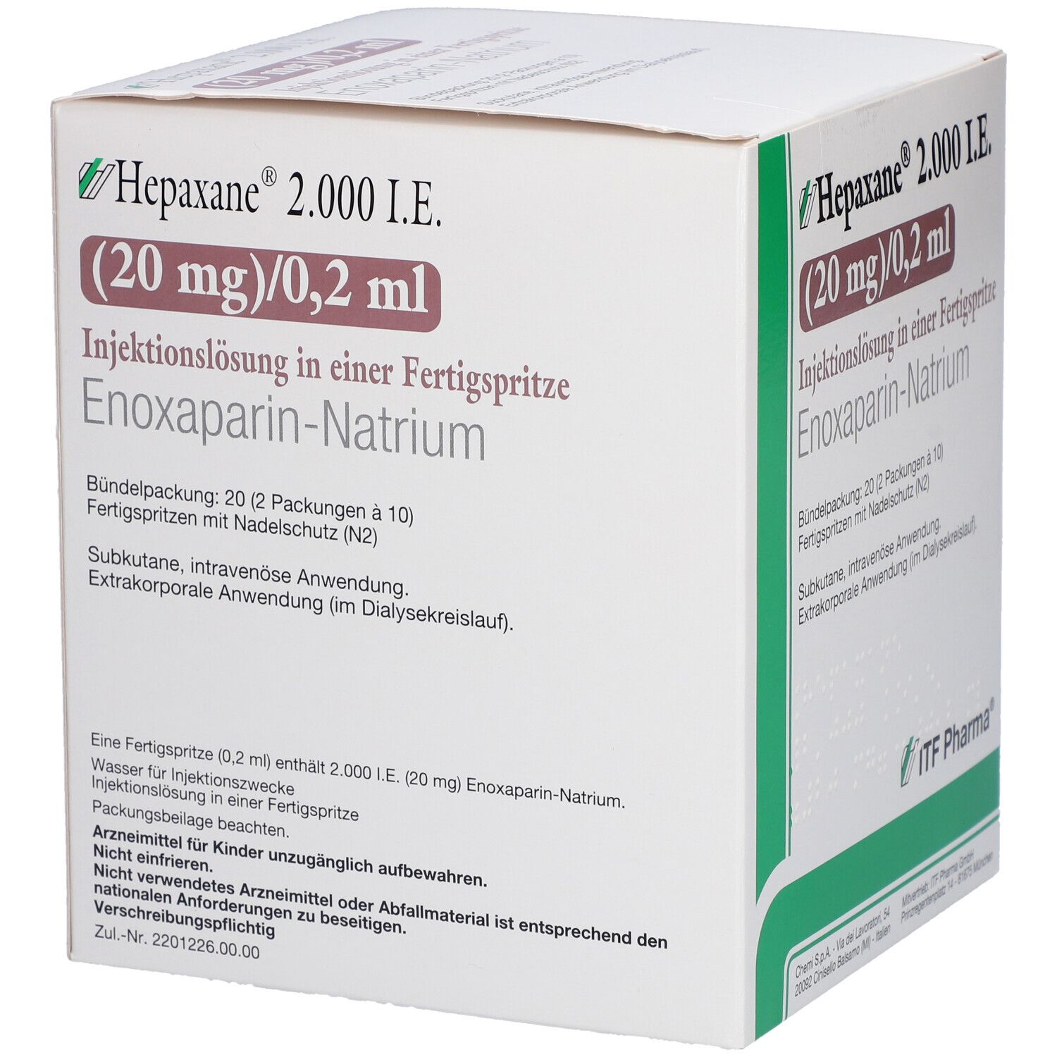 Hepaxane 2.000 I.e. 20 mg/0,2 ml Inj.-Lsg.i.e.FS St Infusionsemulsion