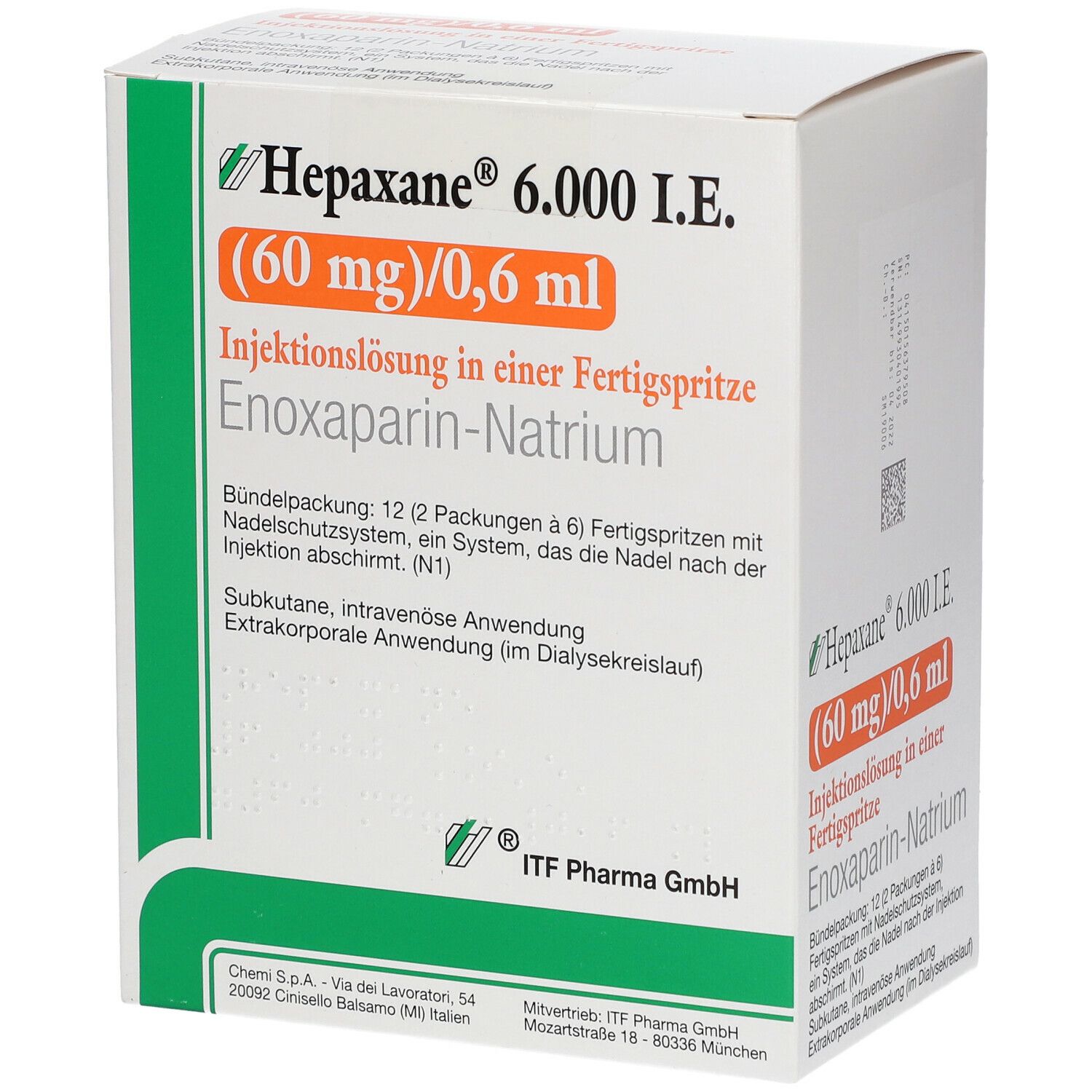 Hepaxane® 6.000 I.E. 60 mg/0,6 ml