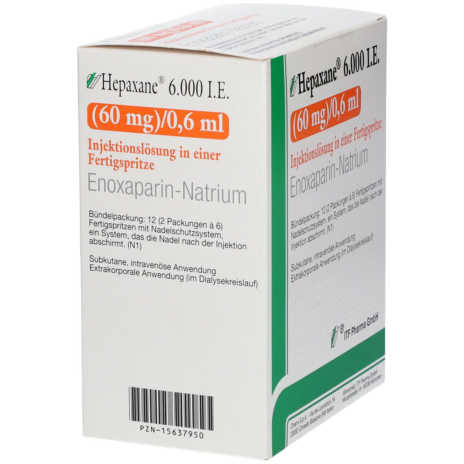 Hepaxane® 6.000 I.E. 60 mg/0,6 ml