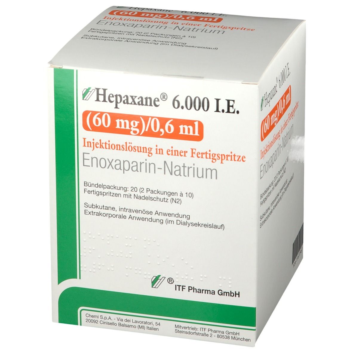 Hepaxane® 6.000 I.E. 60 mg/0,6 ml