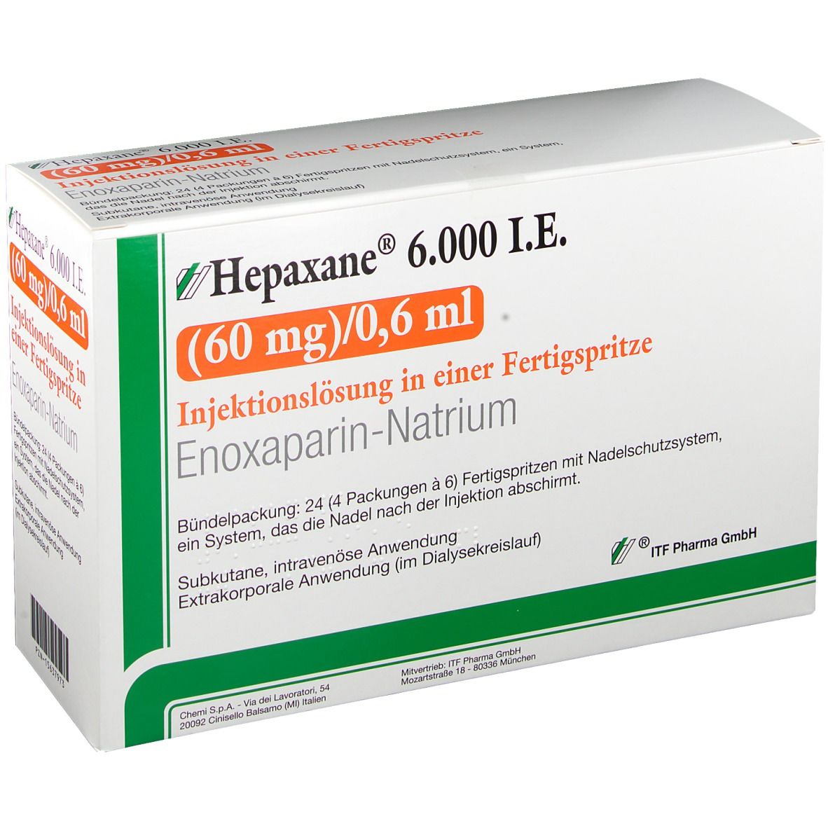 Hepaxane® 6.000 I.E. 60 mg/0,6 ml