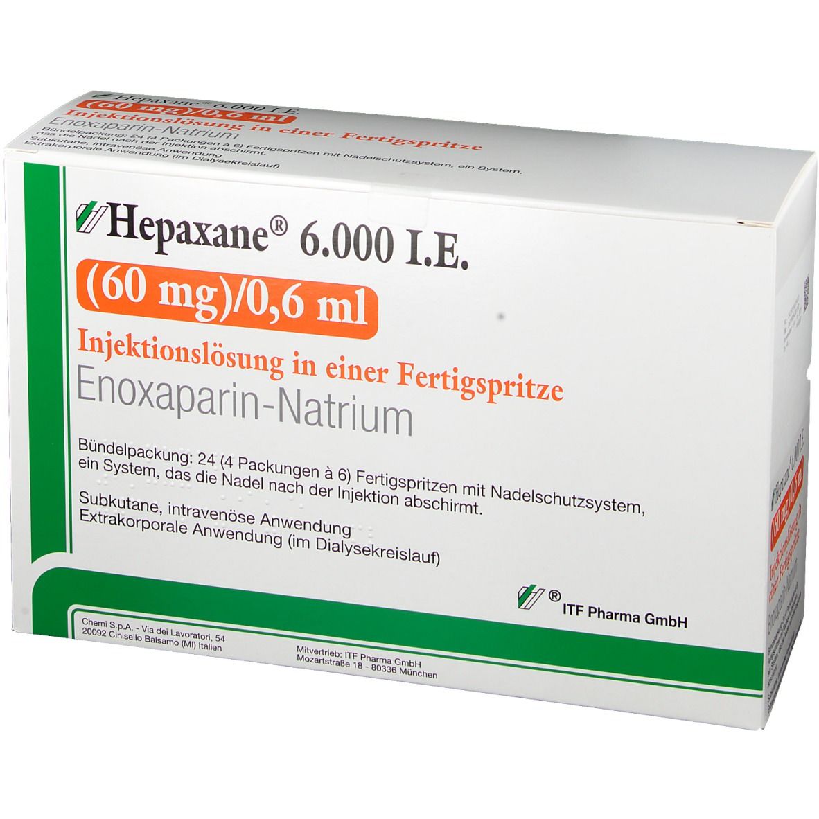 Hepaxane® 6.000 I.E. 60 mg/0,6 ml