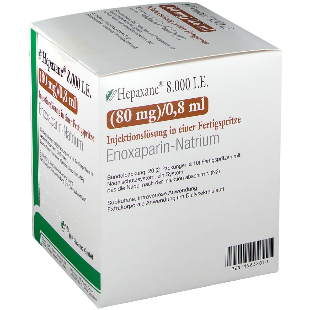 Hepaxane 8.000 I.e. 80 mg/0,8 ml Inj.-Lsg.i.e.FS 50 St Infusionsemulsion