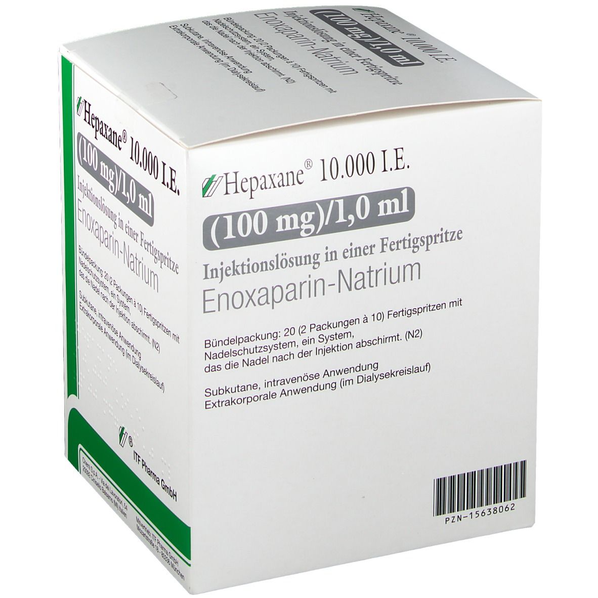 Hepaxane 10.000 I.e. 100 mg/1,0 ml Inj.-Lsg.i.e.FS 20 St Infusionsemulsion