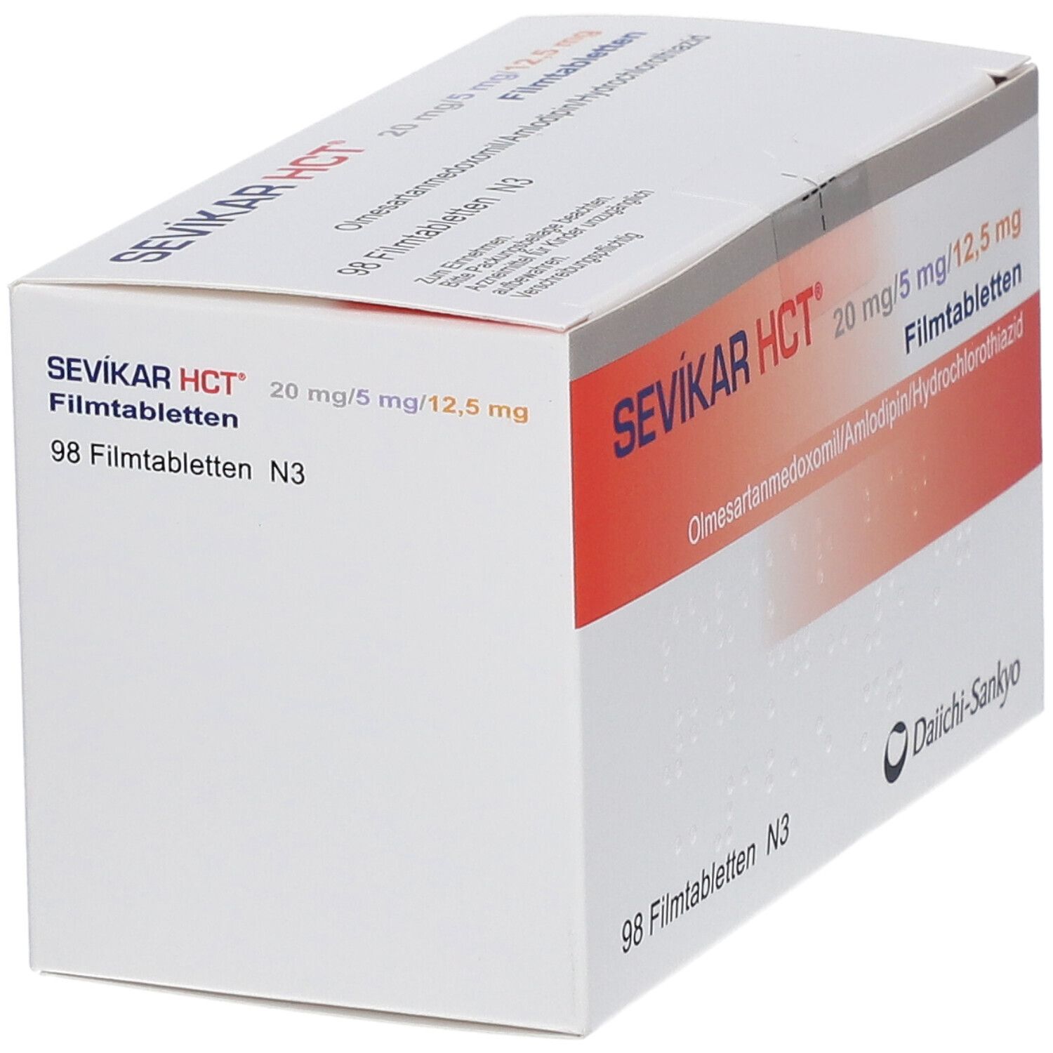 Sevikar HCT 20 mg/5 mg/12,5 mg Filmtabletten 98 St