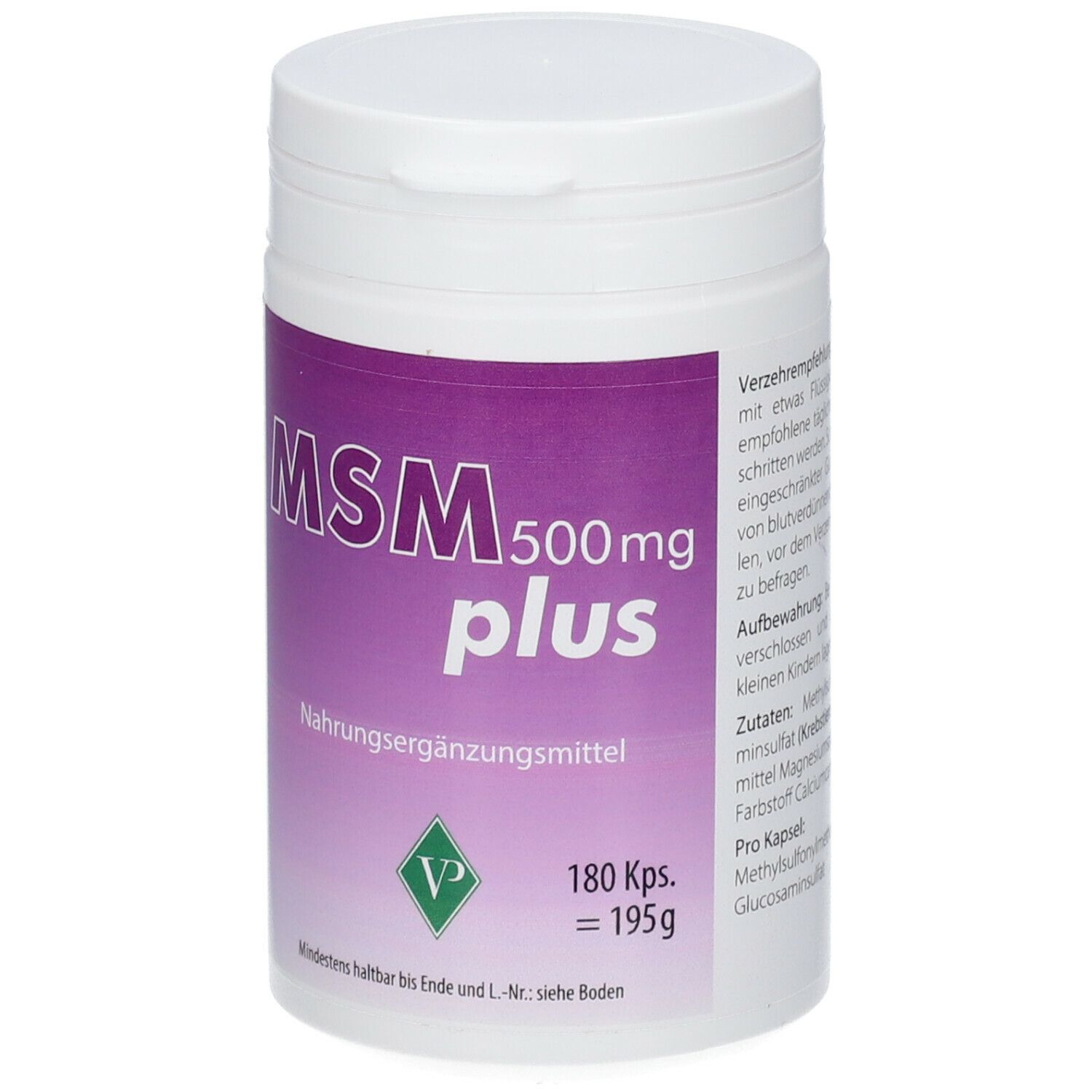 MSM 500 mg Plus
