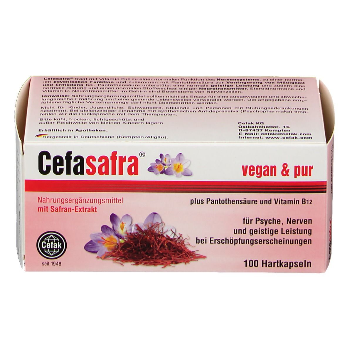 Cefasafra® vegan & pur 100 St - SHOP APOTHEKE
