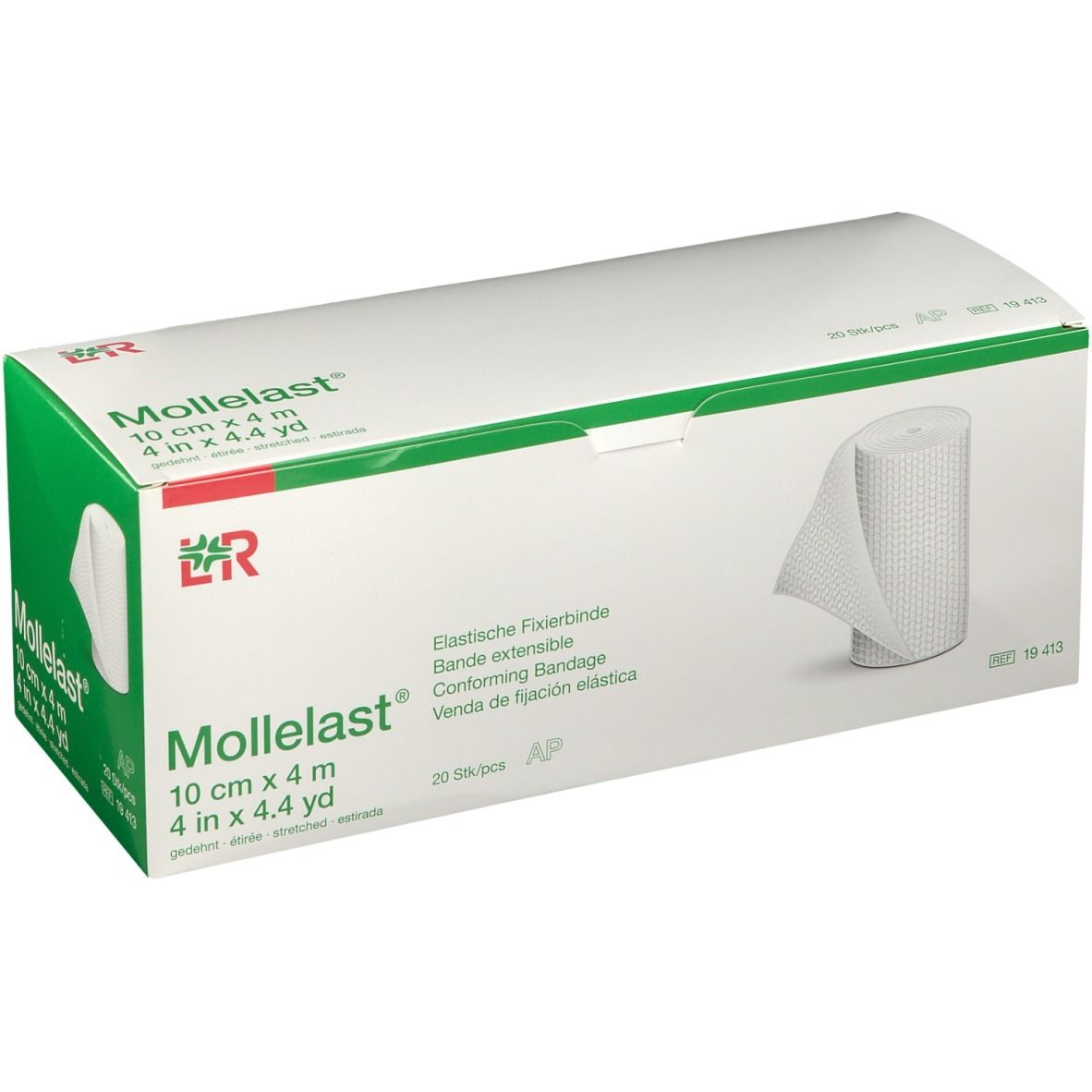 Mollelast Binden 10 cmx4 m weiß 20 St