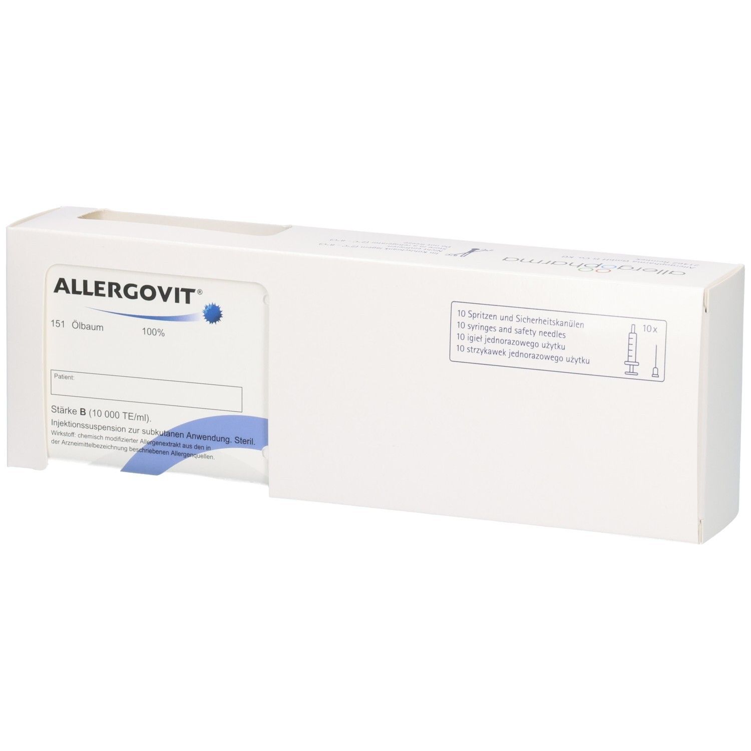 ALLERGOVIT Ölbaum 151, 100% Stärke B (10.000 TE) Injektionssuspension.