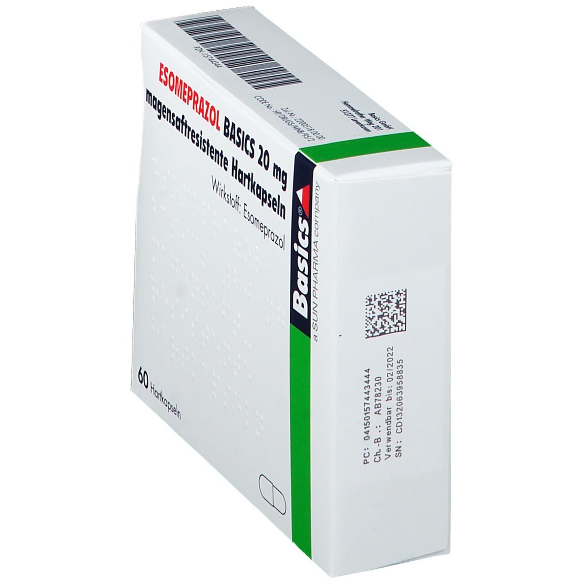 Esomeprazol Basics 20 mg magensaftres.Hartkapseln 60 St Magensaftresistente Hartkapseln