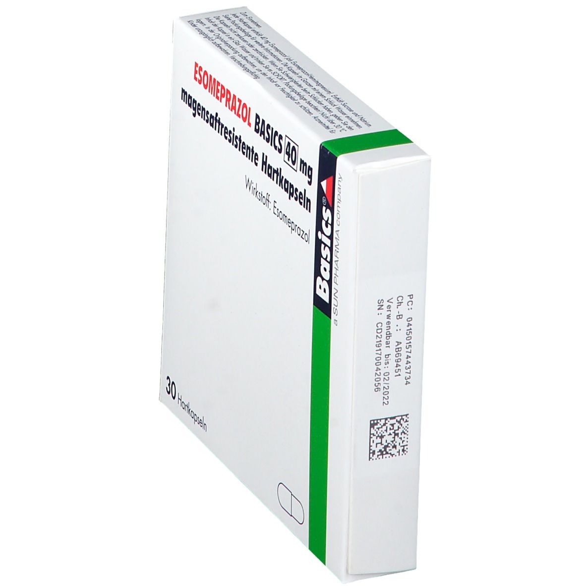 Esomeprazol Basics 40 mg magensaftres.Hartkapseln 30 St Magensaftresistente Hartkapseln