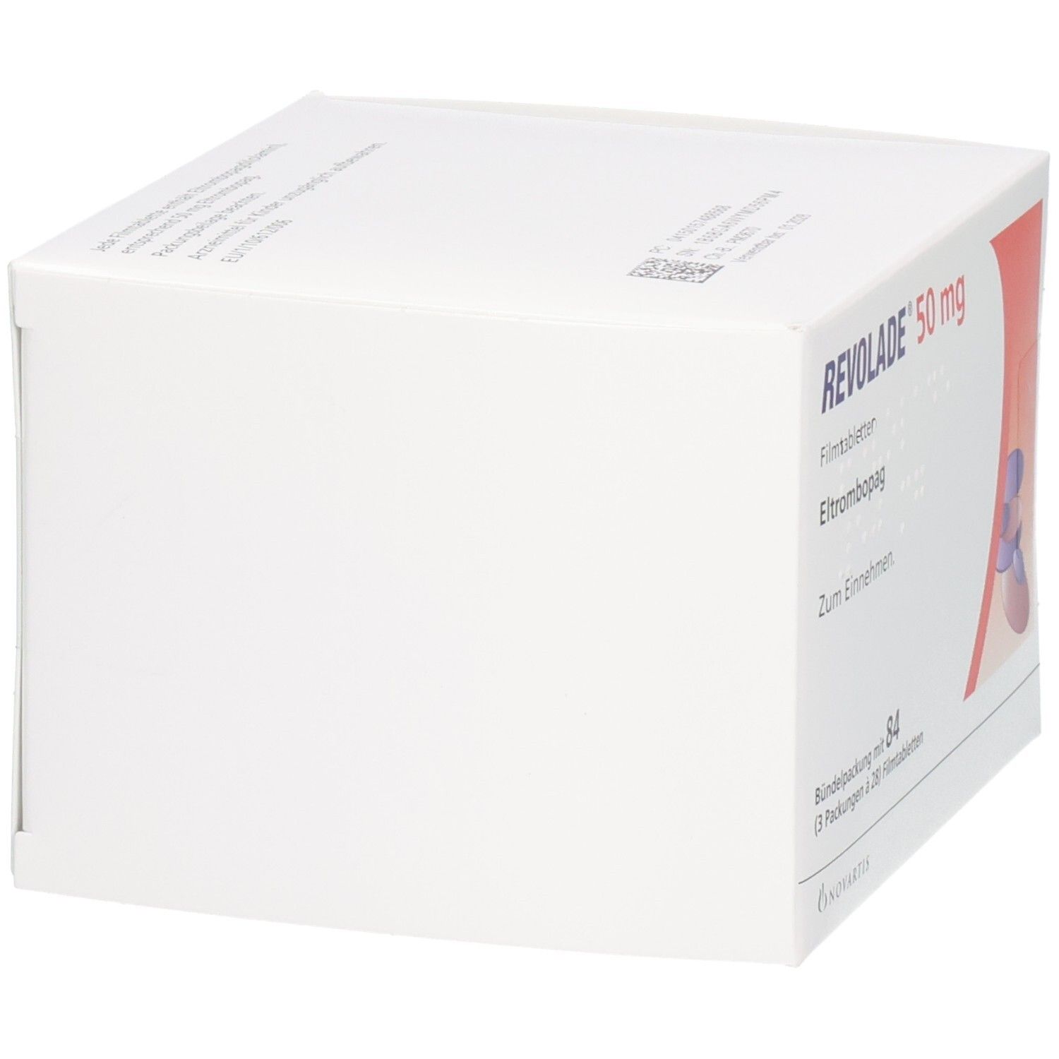 REVOLADE 50 mg Filmtabletten Bündelpackung mit 84 Tabletten.