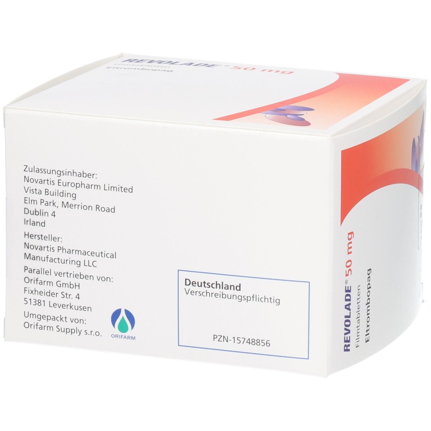 REVOLADE 50 mg Filmtabletten Bündelpackung mit 84 Tabletten.