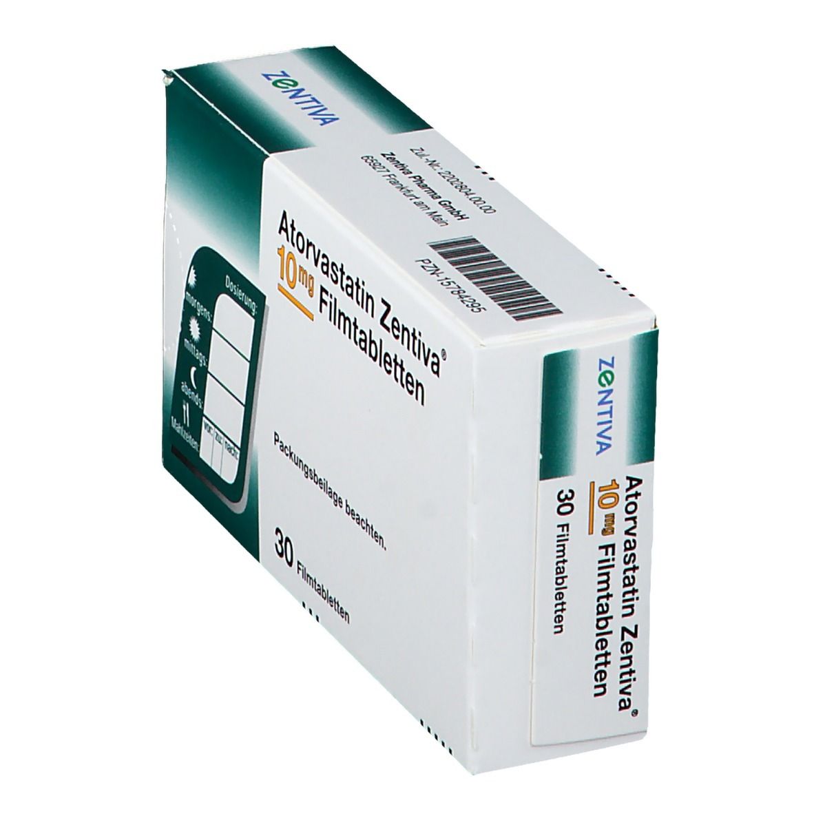 Atorvastatin Zentiva 10 mg Filmtabletten 30 St