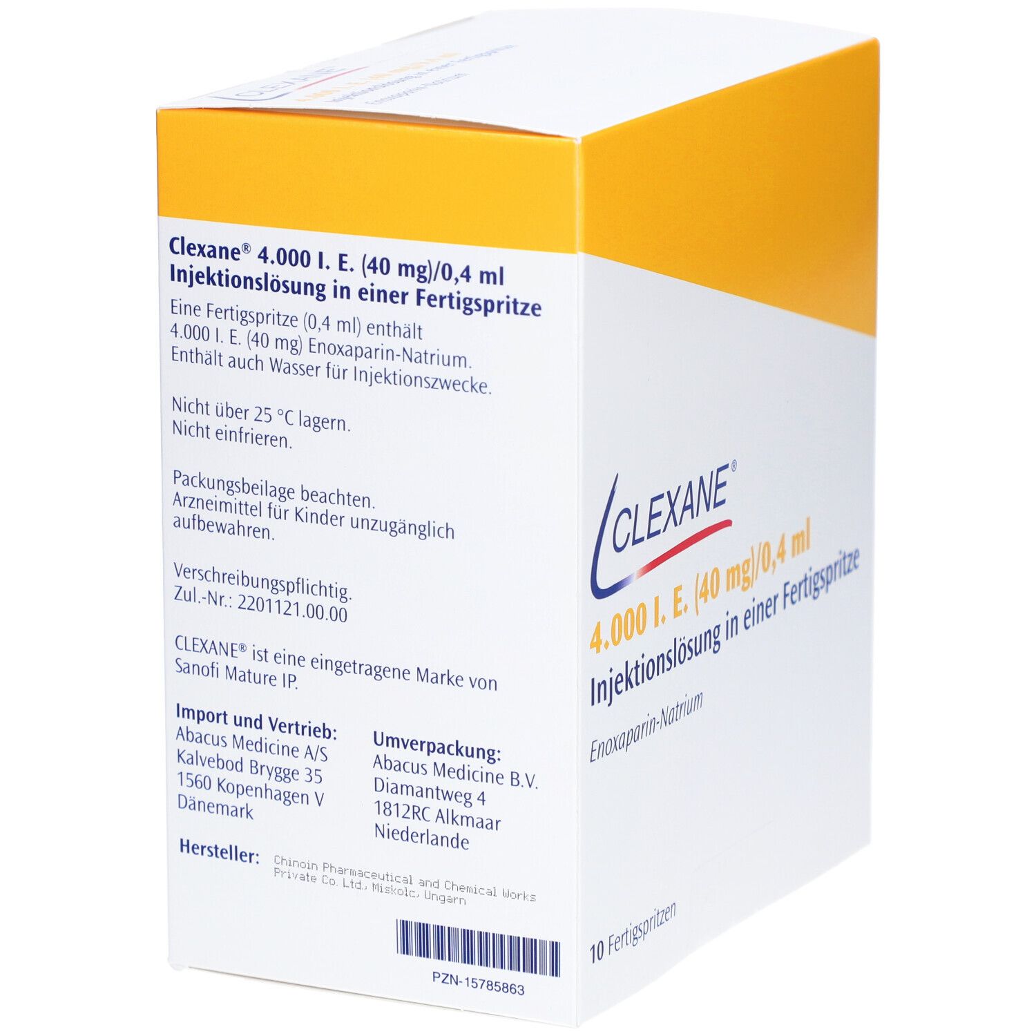 Clexane 4.000 I.e. 40mg/0,4ml ILO F.Sp.+Sich-Sys. 10 St Infusionsemulsion