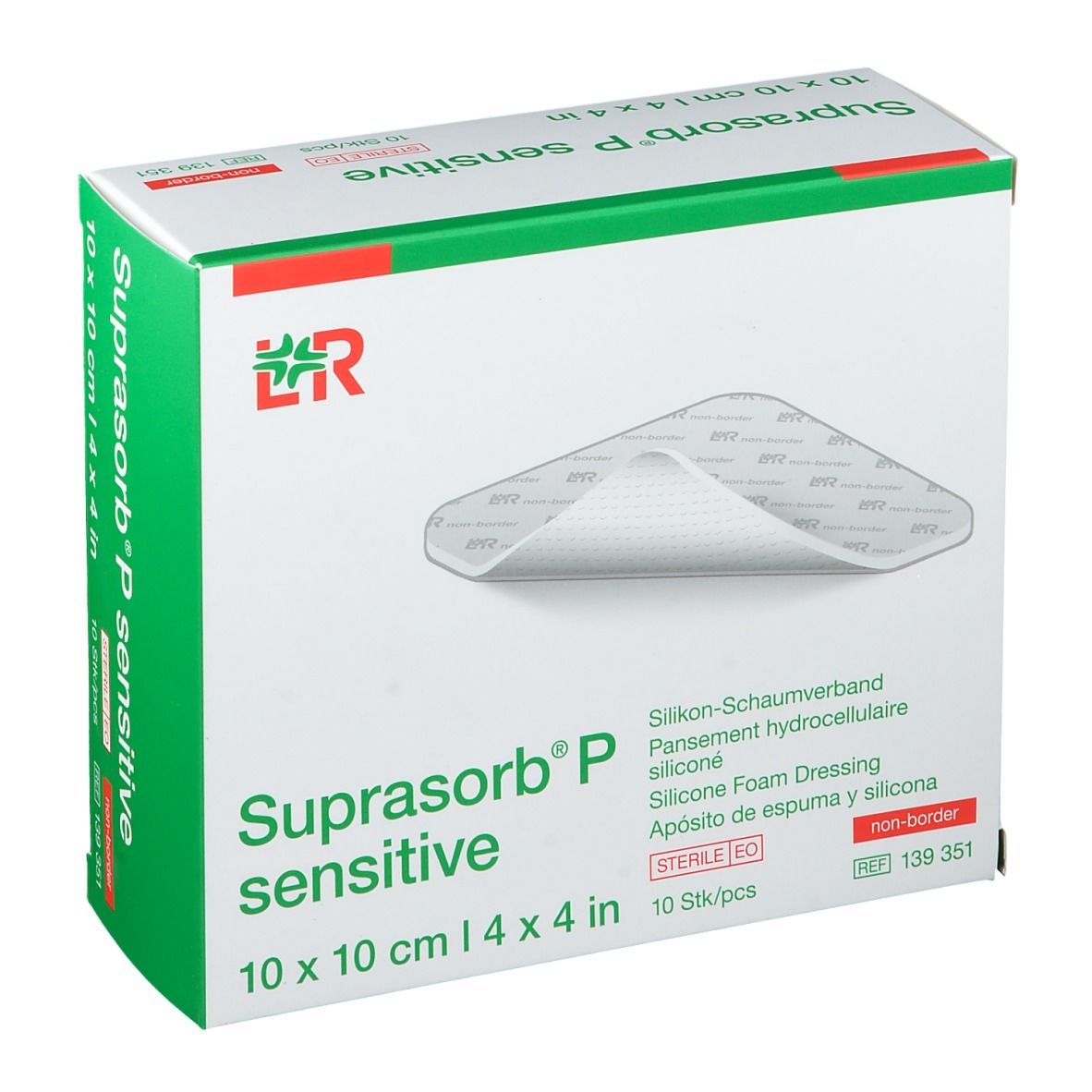 Suprasorb P sensitive PU-Schaumv.non-bor.10x10cm 10 St Verband