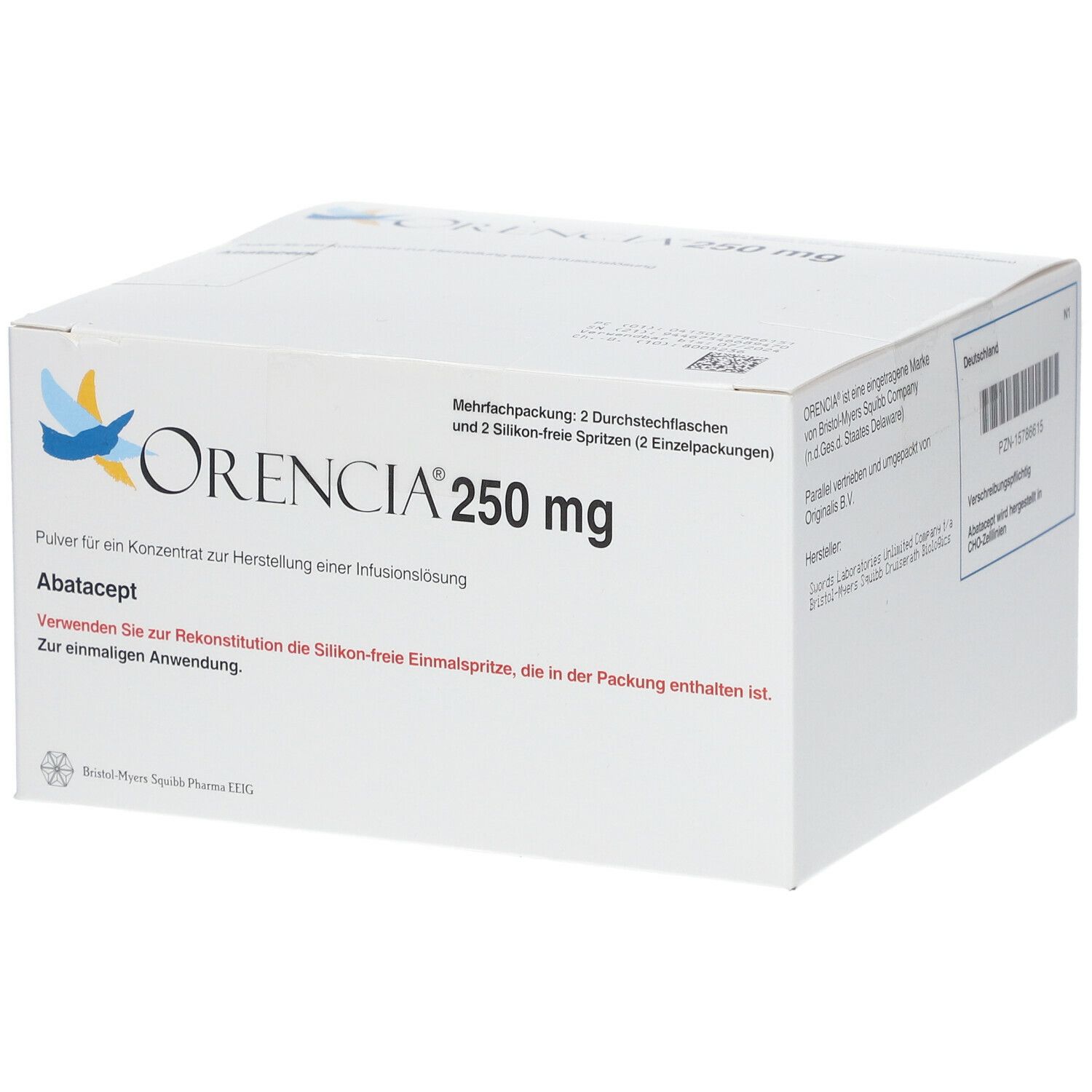 ORENCIA 250 mg Plv.f.e.Konz.z.Herst.e.Inf.-Lsg.