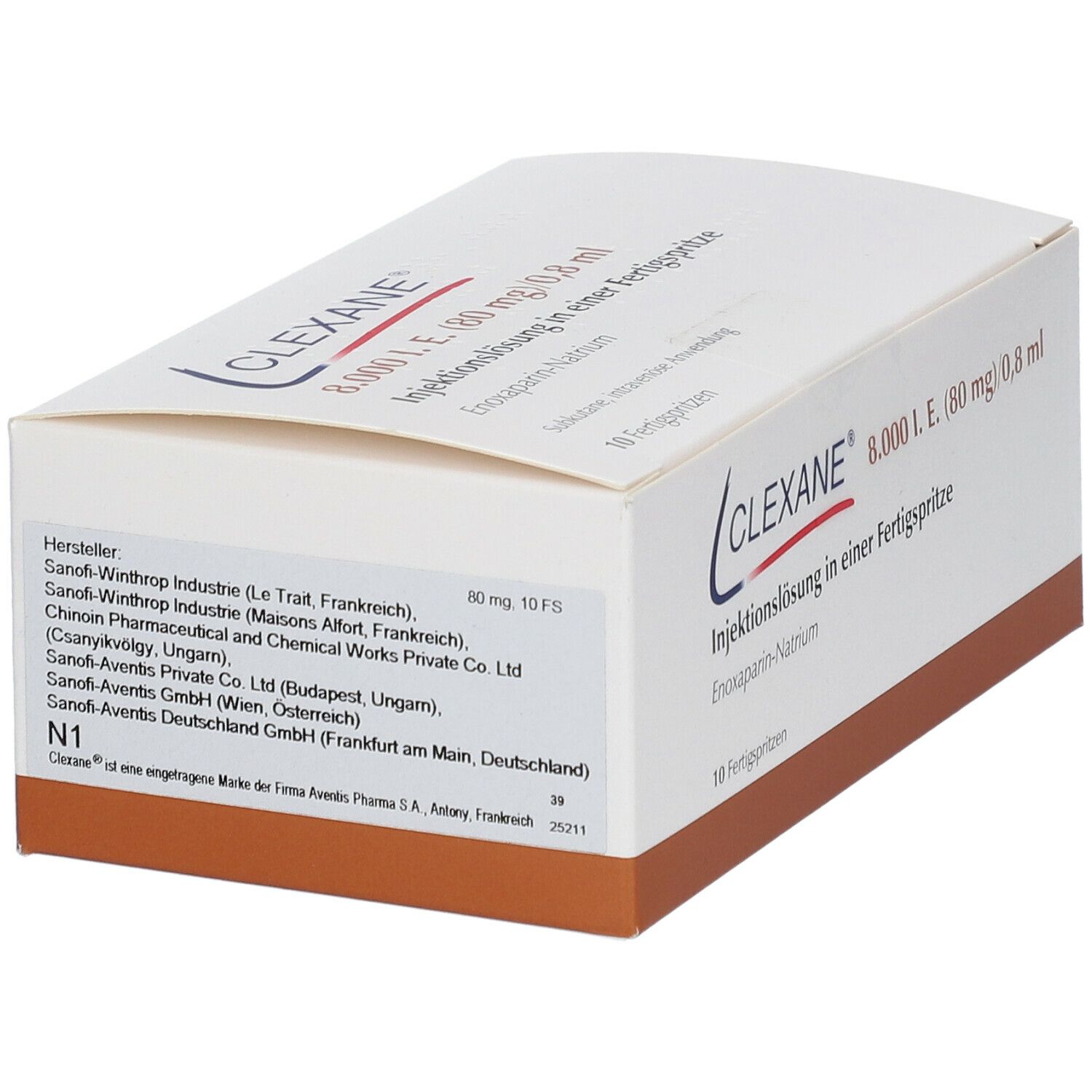 Clexane 8.000 I.E. 80 mg/0,8 ml