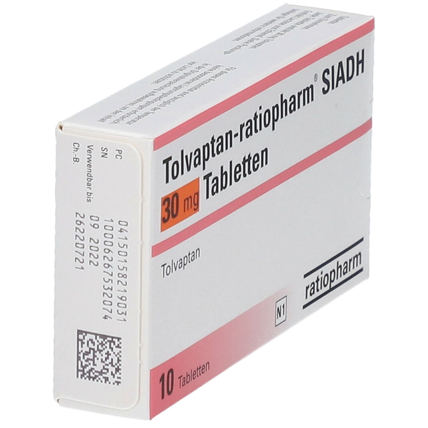 TOLVAPTAN-ratiopharm Siadh 30 mg Tabletten 10 St