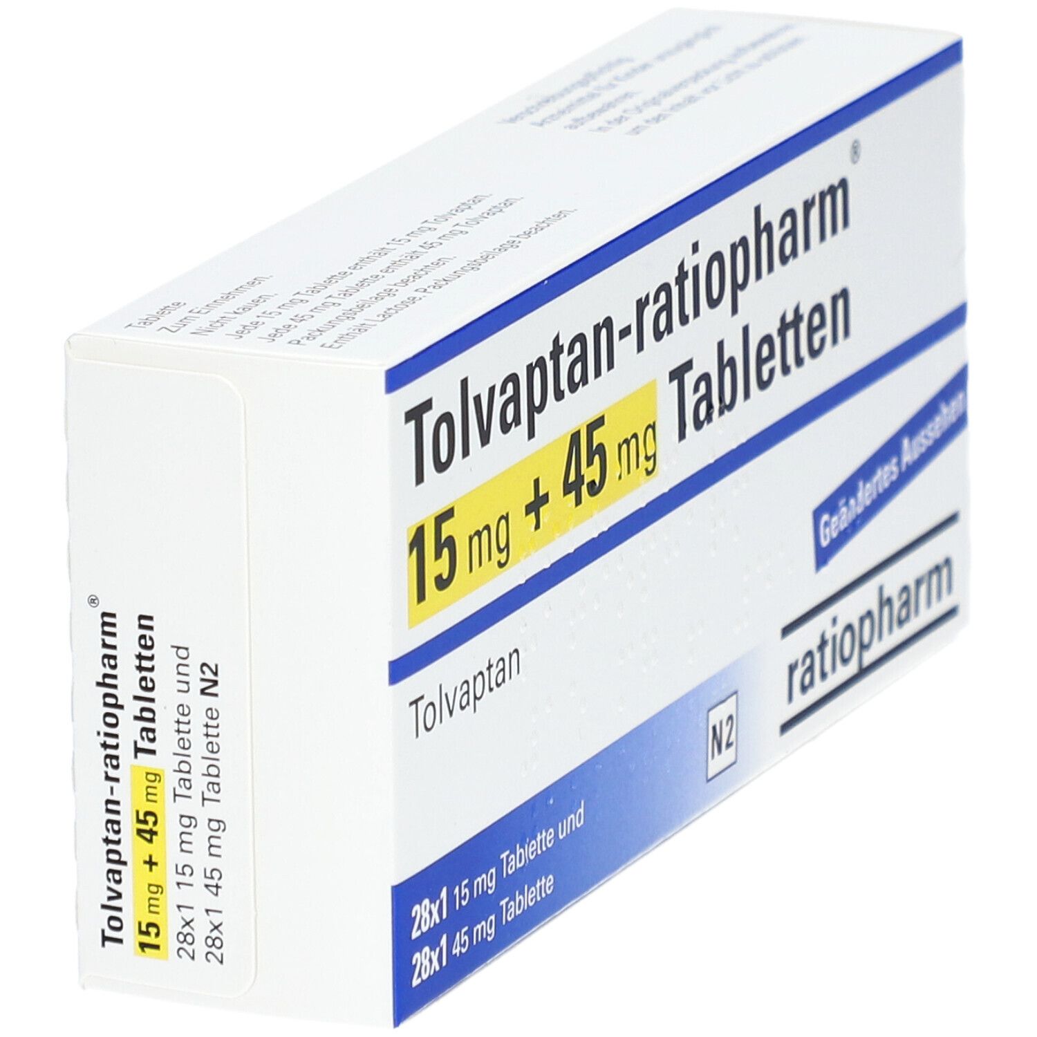 TOLVAPTAN-ratiopharm 15 mg + 45 Tabletten 56 St