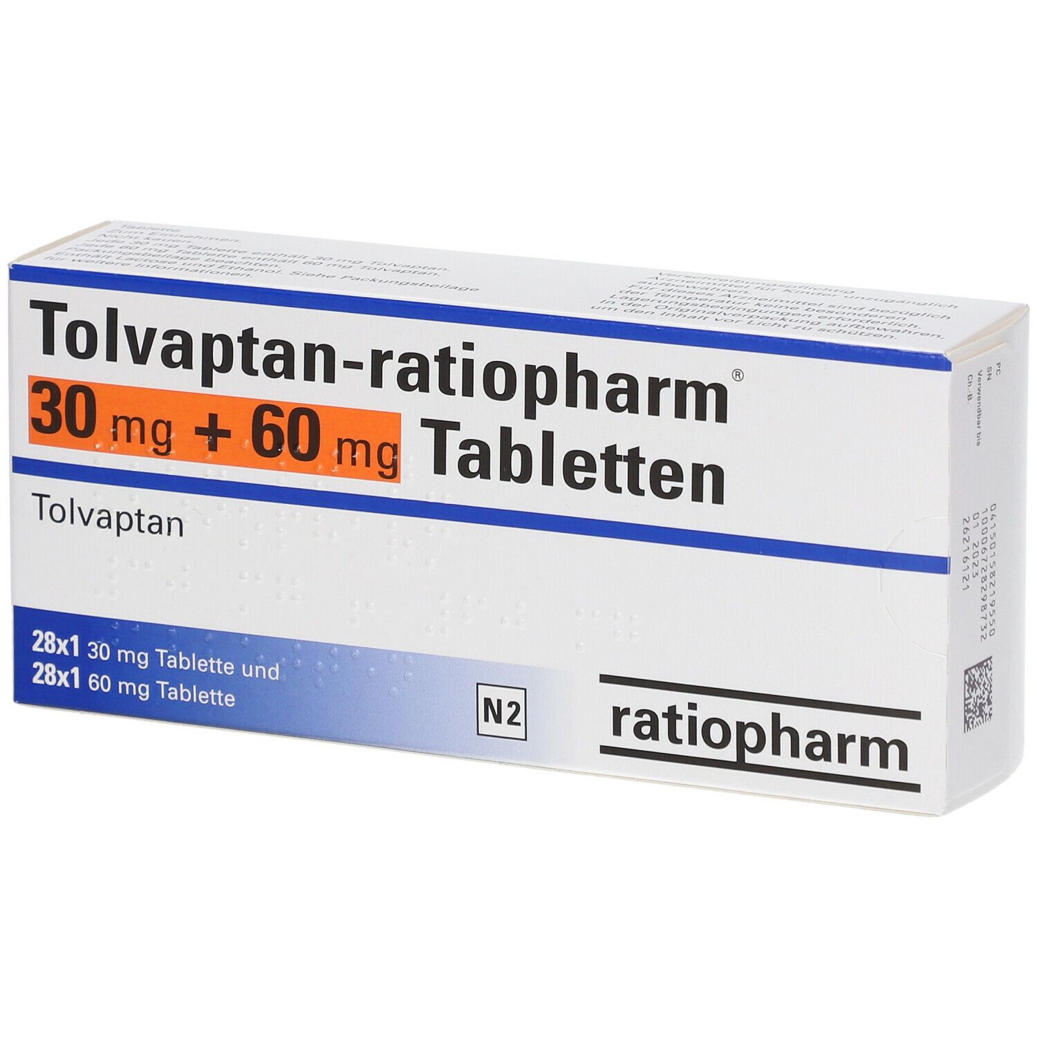 Tolvaptan-Ratiopharm 30 mg + 60 mg 56 St mit dem E-Rezept kaufen - SHOP  APOTHEKE