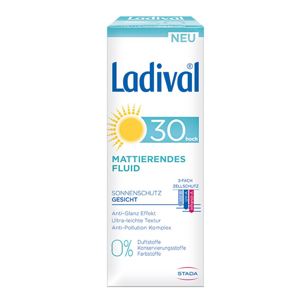 Ladival® Mattierendes Fluid Sonnenschutz für das Gesicht mit mattierendem Effekt 200ml LSF 30