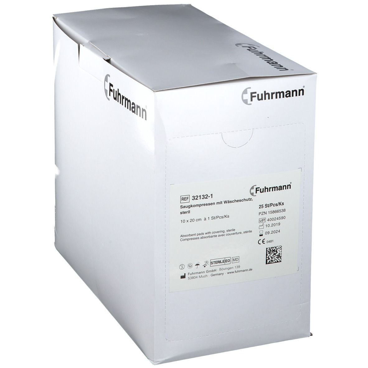 Saugkompressen steril 10x20 cm mit Wäscheschutz 25 St Kompressen